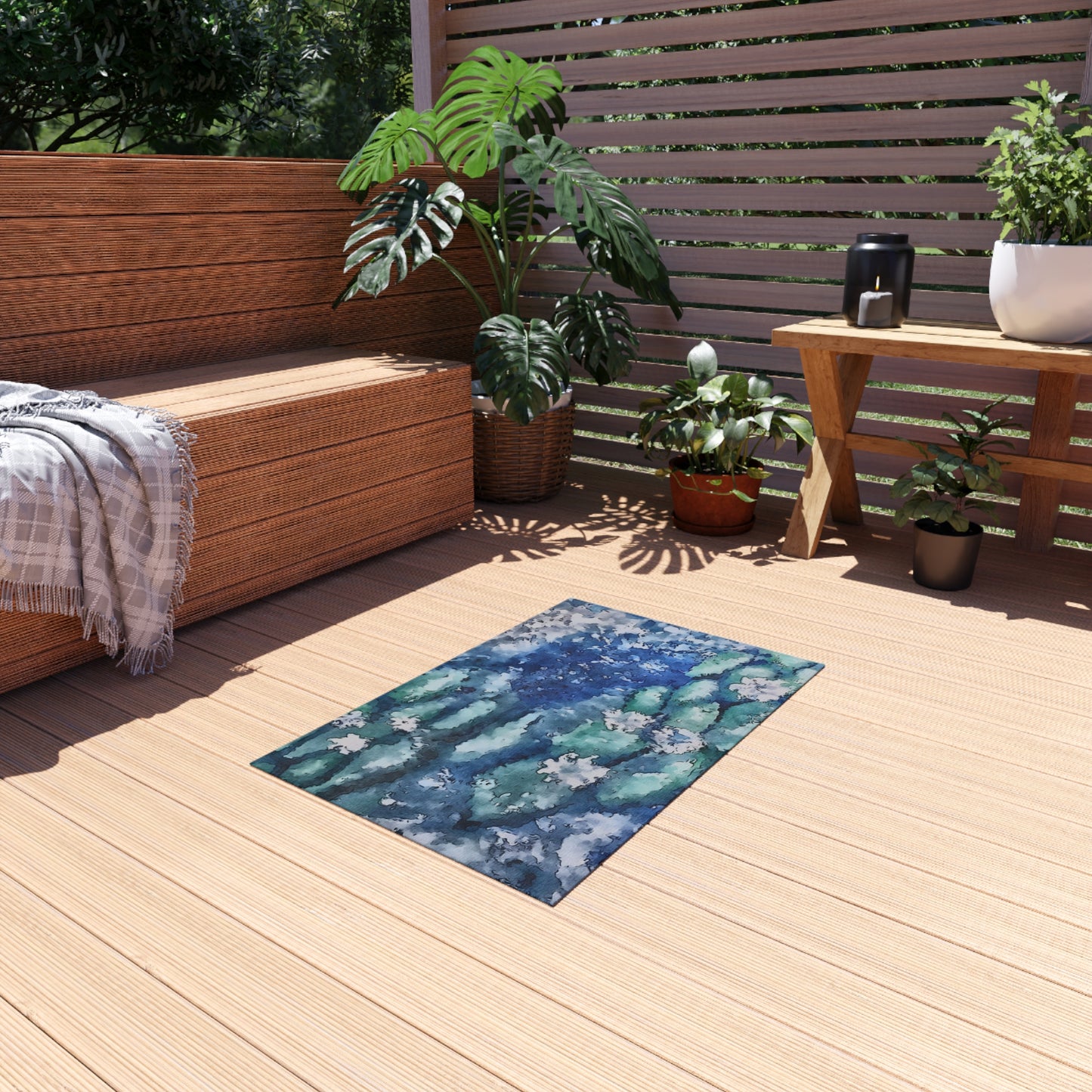 Outdoor Rug, Water Lilies, FrediFreds Home Collection