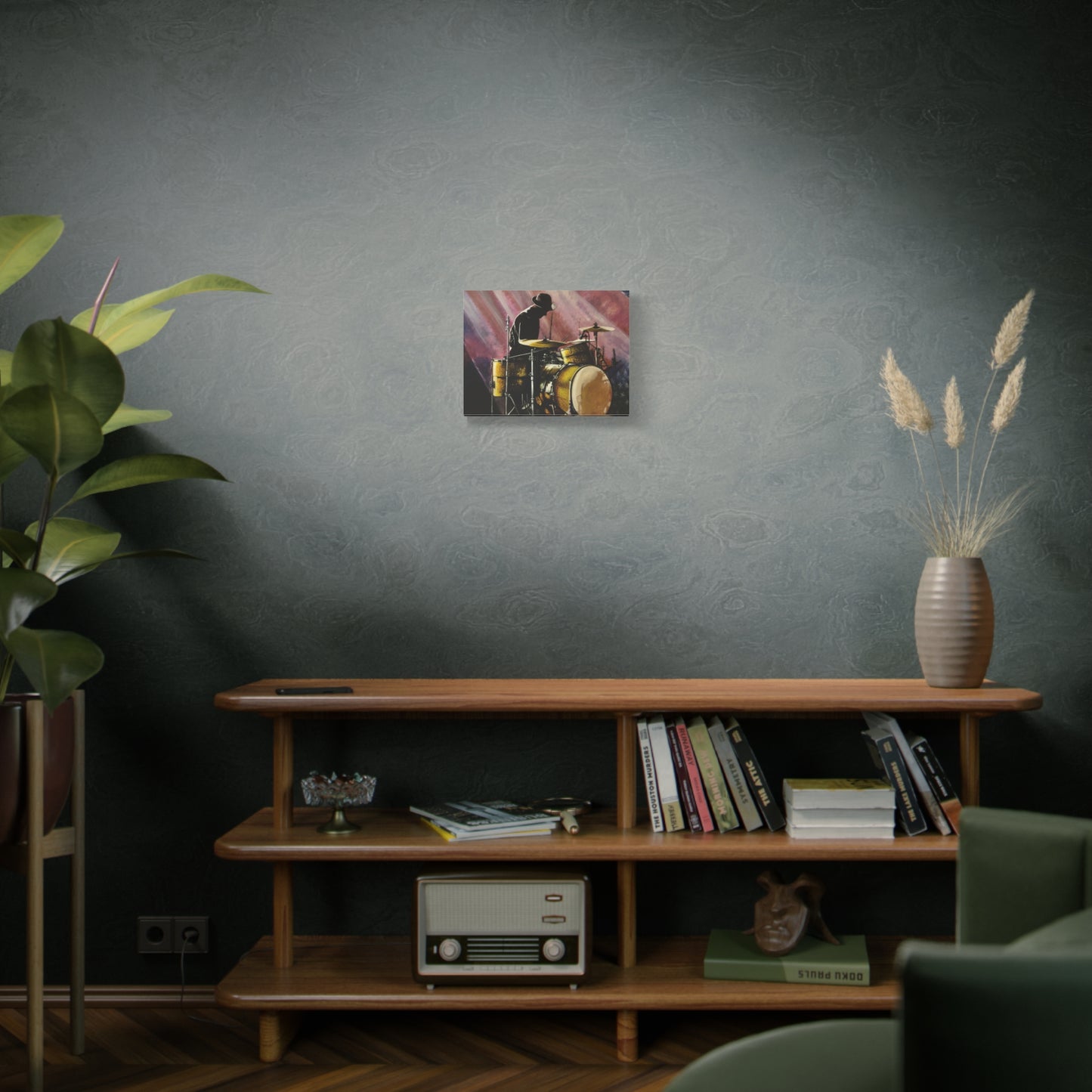 Matte Canvas, Stretched, 1.25", Drummer, Artwork, Soul Music Collection