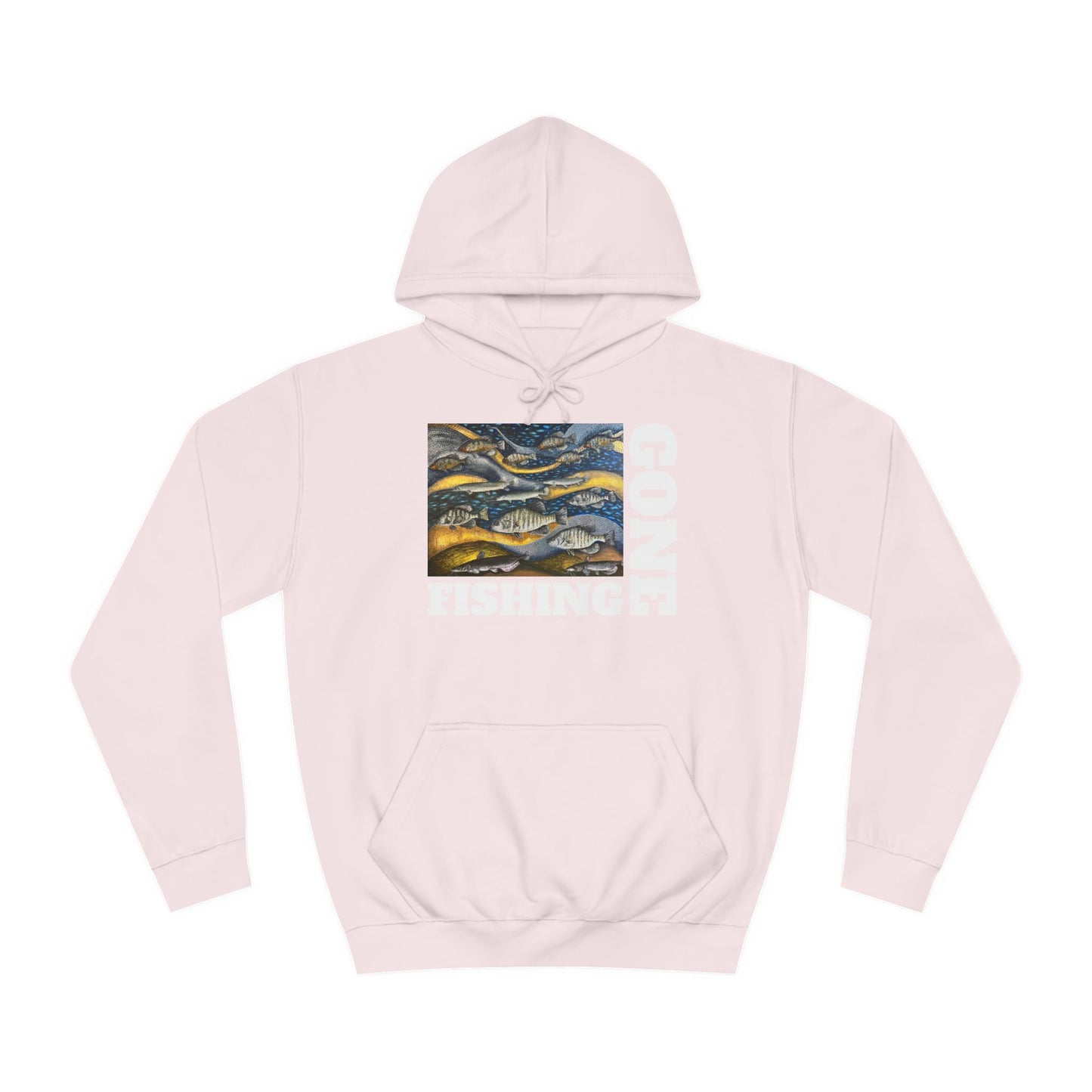 Unisex College Hoodie, Gone Fishing, FrediFreds Home Collection