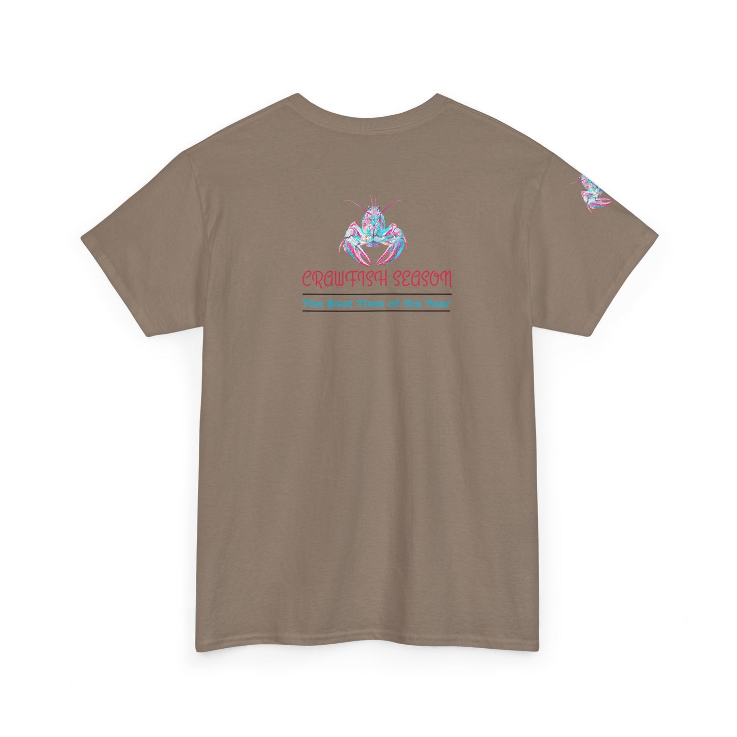Unisex Heavy Cotton Tee, Abstract Girly Girl's Crawfish Season, Life on the Bayou Collection