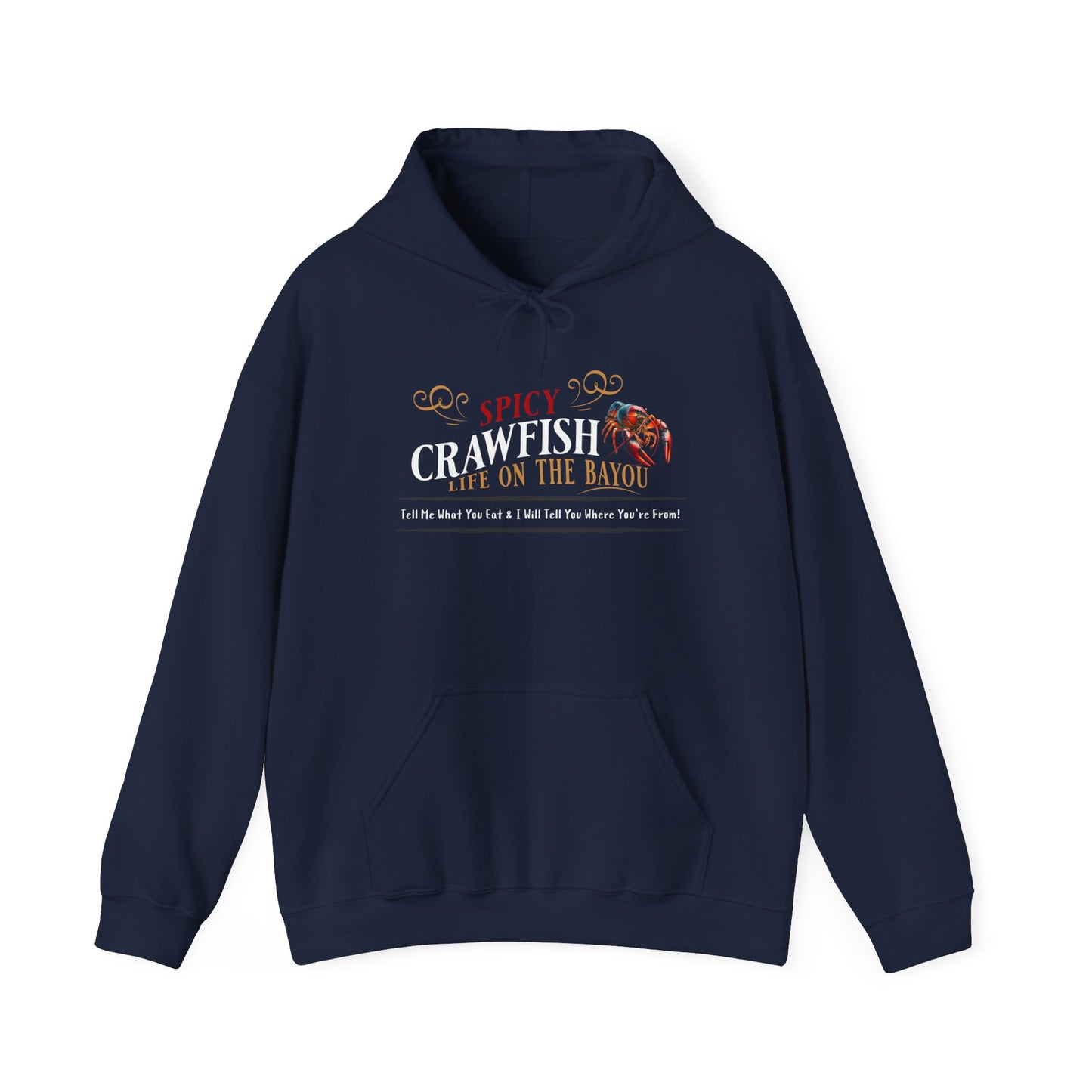 Unisex Heavy Blend™ Hooded Sweatshirt, Spicy Crawfish, Life on the Bayou, Life on the Bayou Collection