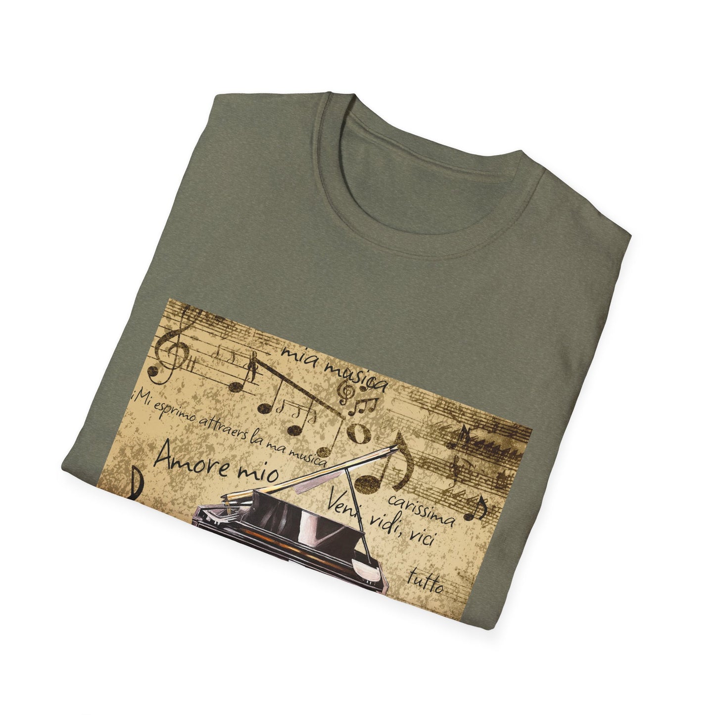 Unisex Softstyle T-Shirt, Pianist, Love Notes, Soul Music