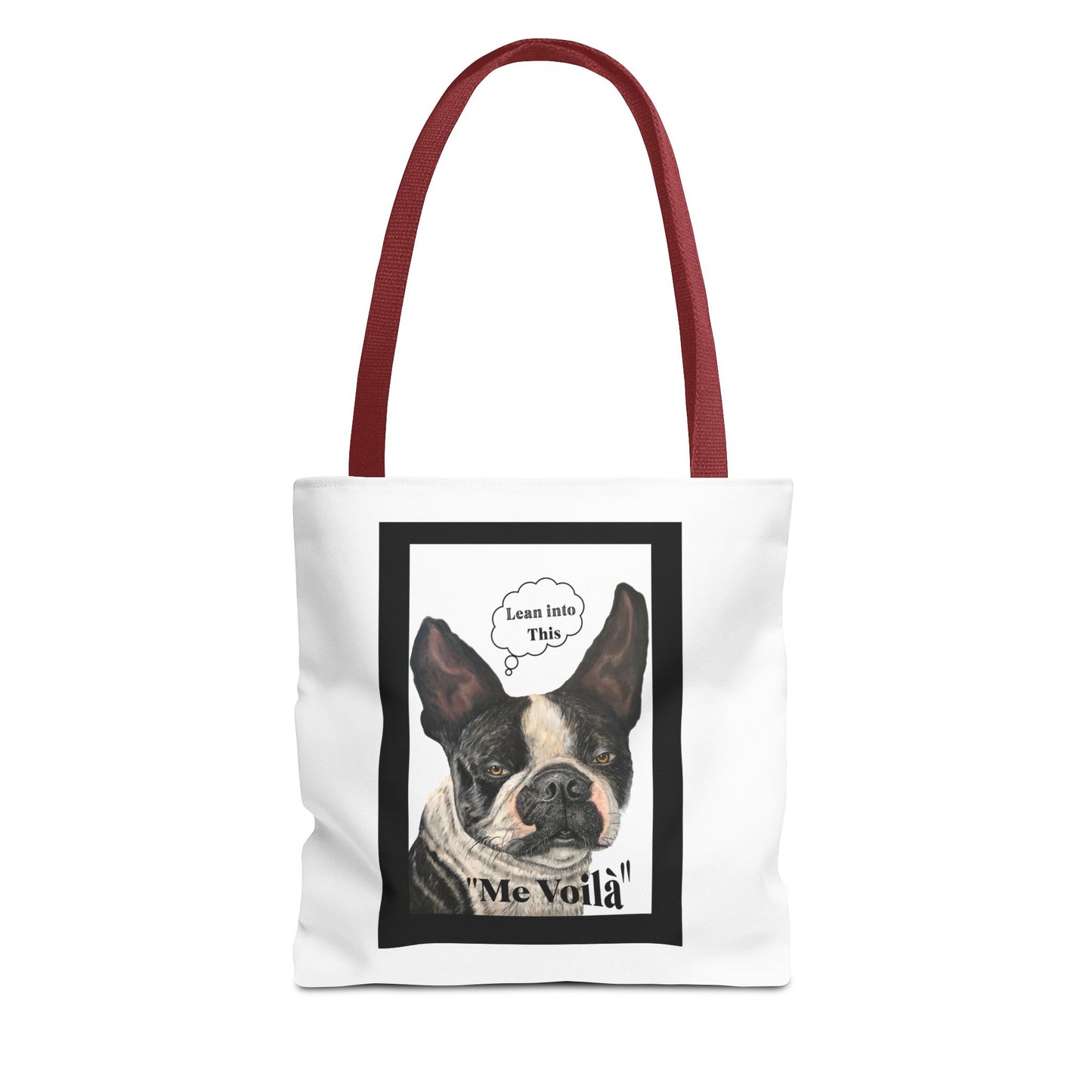 Tote Bag (AOP) "Lean on Me" Friendship Tote, Dog Humor, Max Loves Pookie Collection
