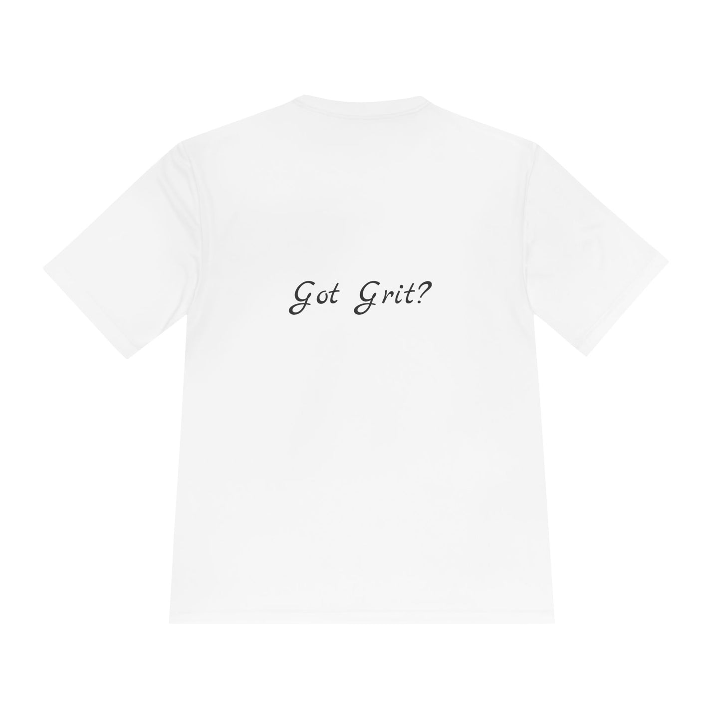Unisex Moisture Wicking Tee With Printed Design "Grit Prevails", Gotta Grit Through It Collection