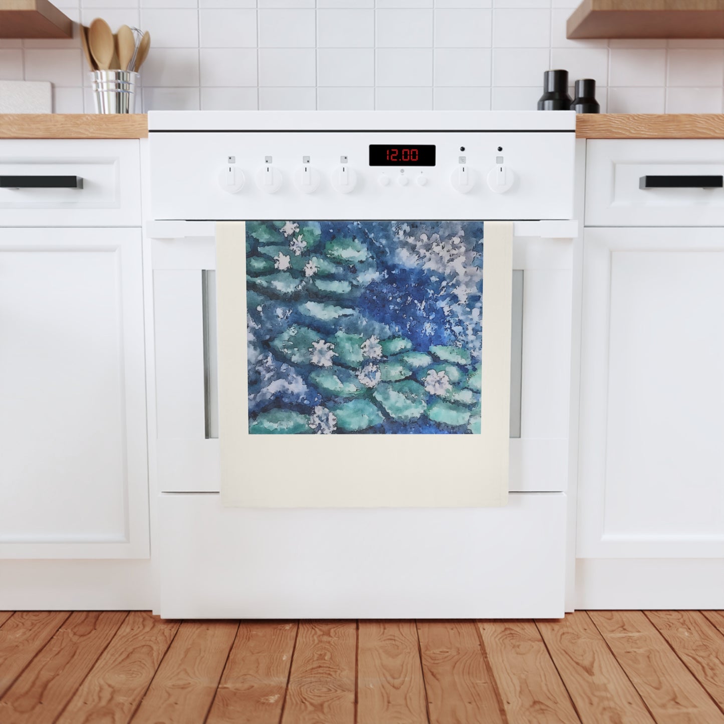 Cotton Tea Towel, Water Lilies, FrediFreds Home Collection