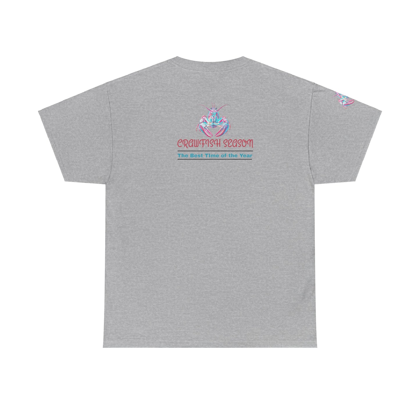 Unisex Heavy Cotton Tee, Abstract Girly Girl's Crawfish Season, Life on the Bayou Collection
