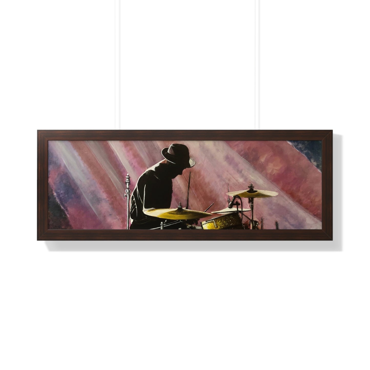 Framed Horizontal Poster, Drummer, Soul Music Collection