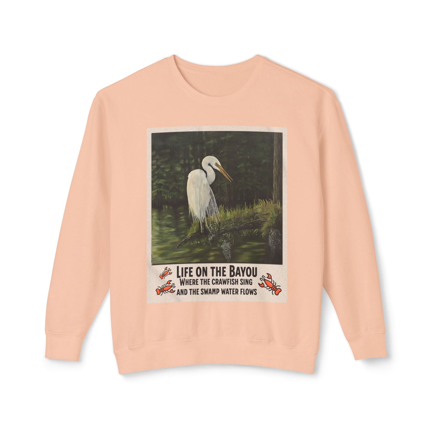 Unisex Lightweight Crewneck Sweatshirt, Life on the Bayou