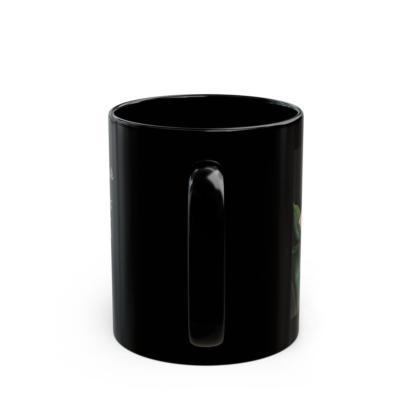 Black Mug (11oz, 15oz), Lotus,Tranquility, 1 Peter 5:7, Coffee Devotion, FrediFreds Home Collection