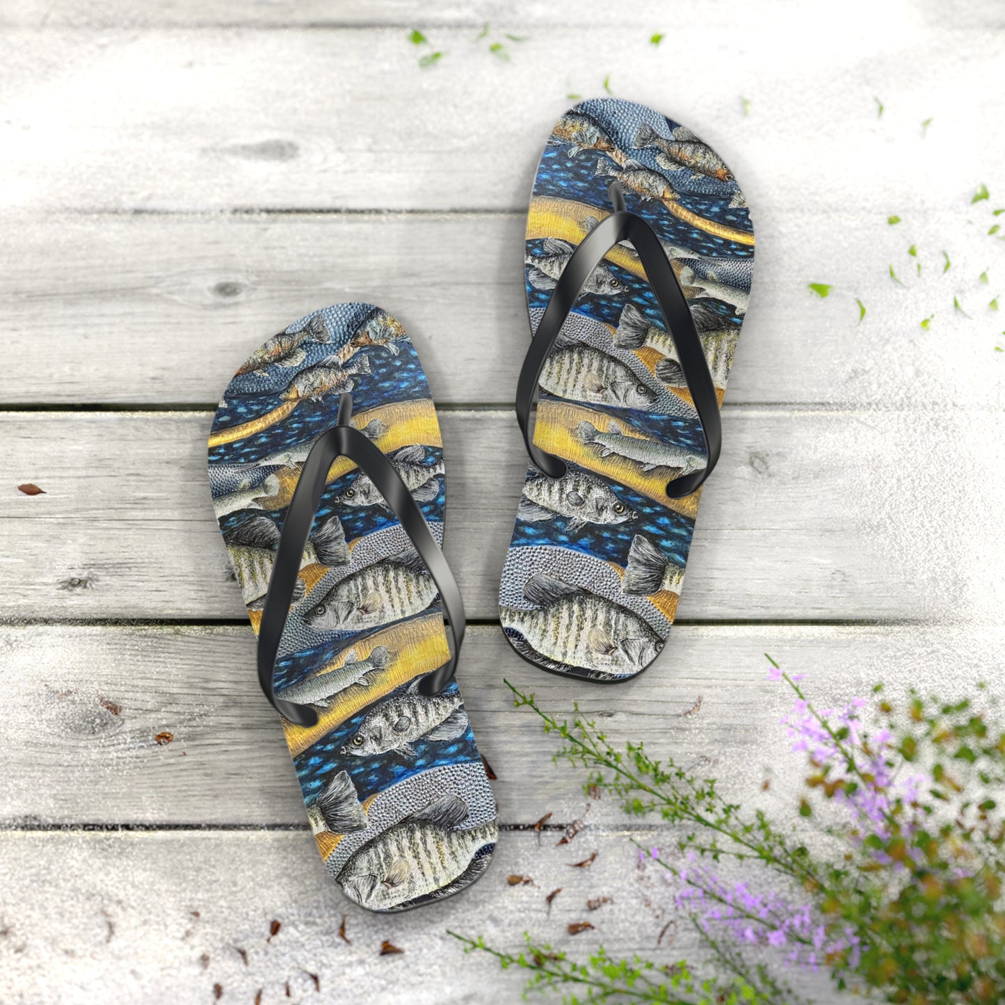 Flip Flops, Honey Hole, Fishing, FrediFreds Home Collection