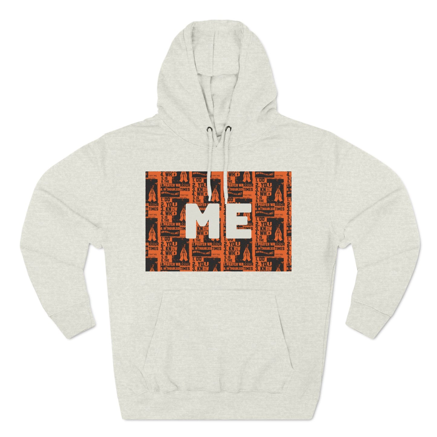 Three-Panel Fleece Hoodie "Prayer Warrior", FrediFreds Home Collection