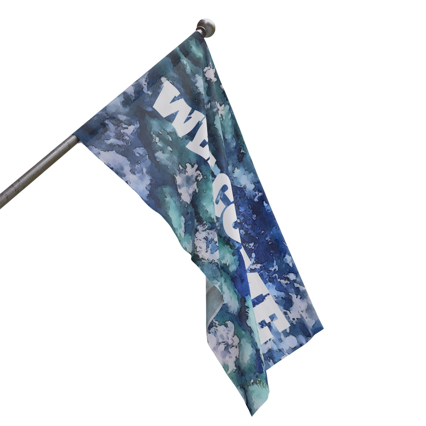 Flag, Water Lilies, Welcome, FrediFreds Home Collection