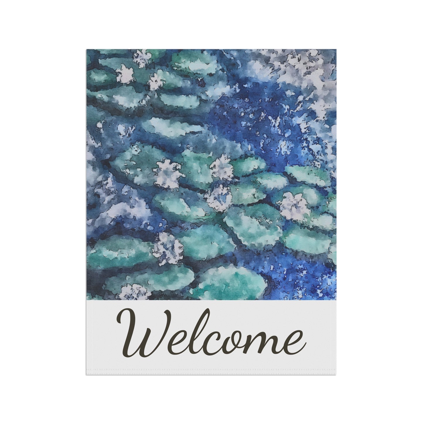 Garden & House Banner, Water Lilies, FrediFreds Home Collection