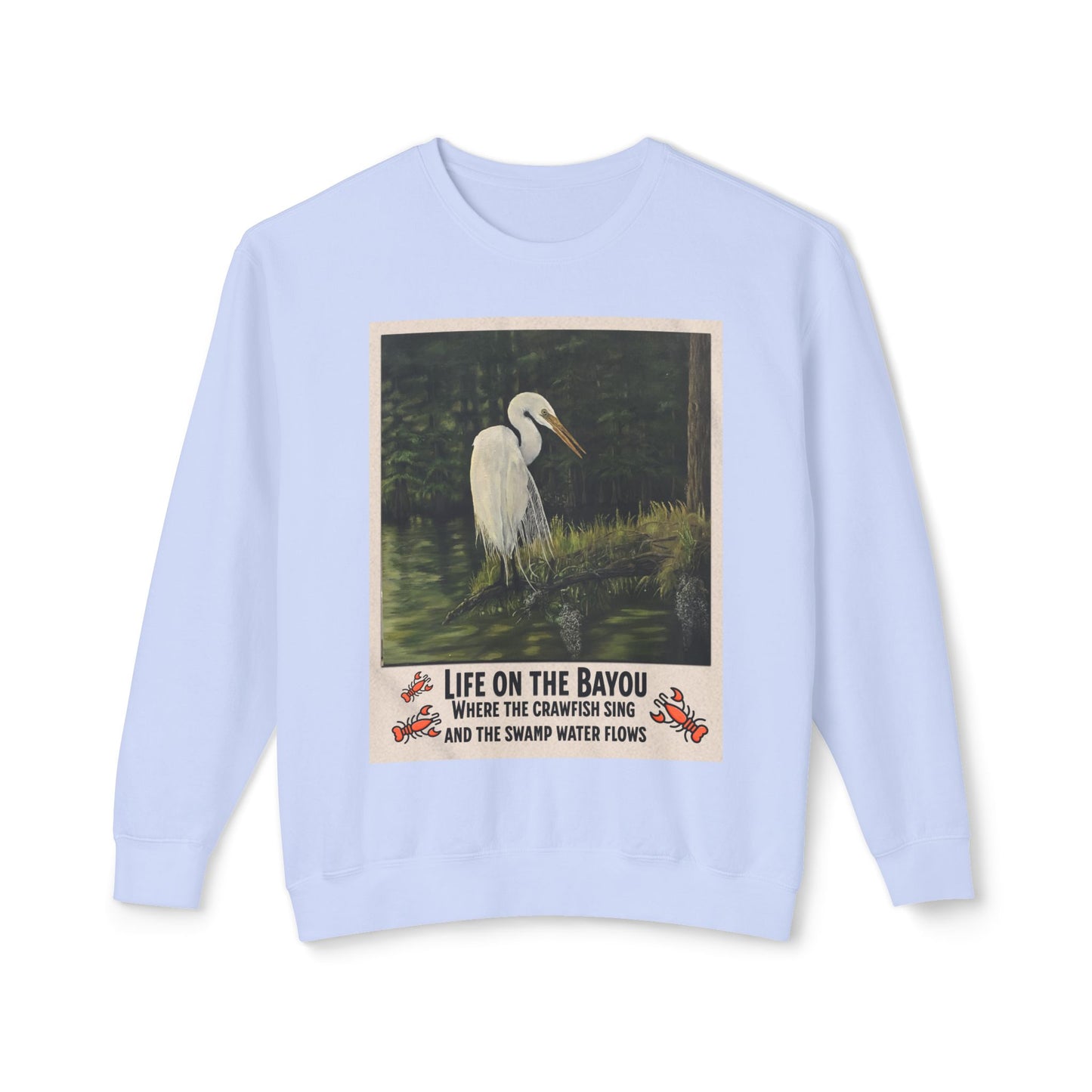 Unisex Lightweight Crewneck Sweatshirt, Life on the Bayou