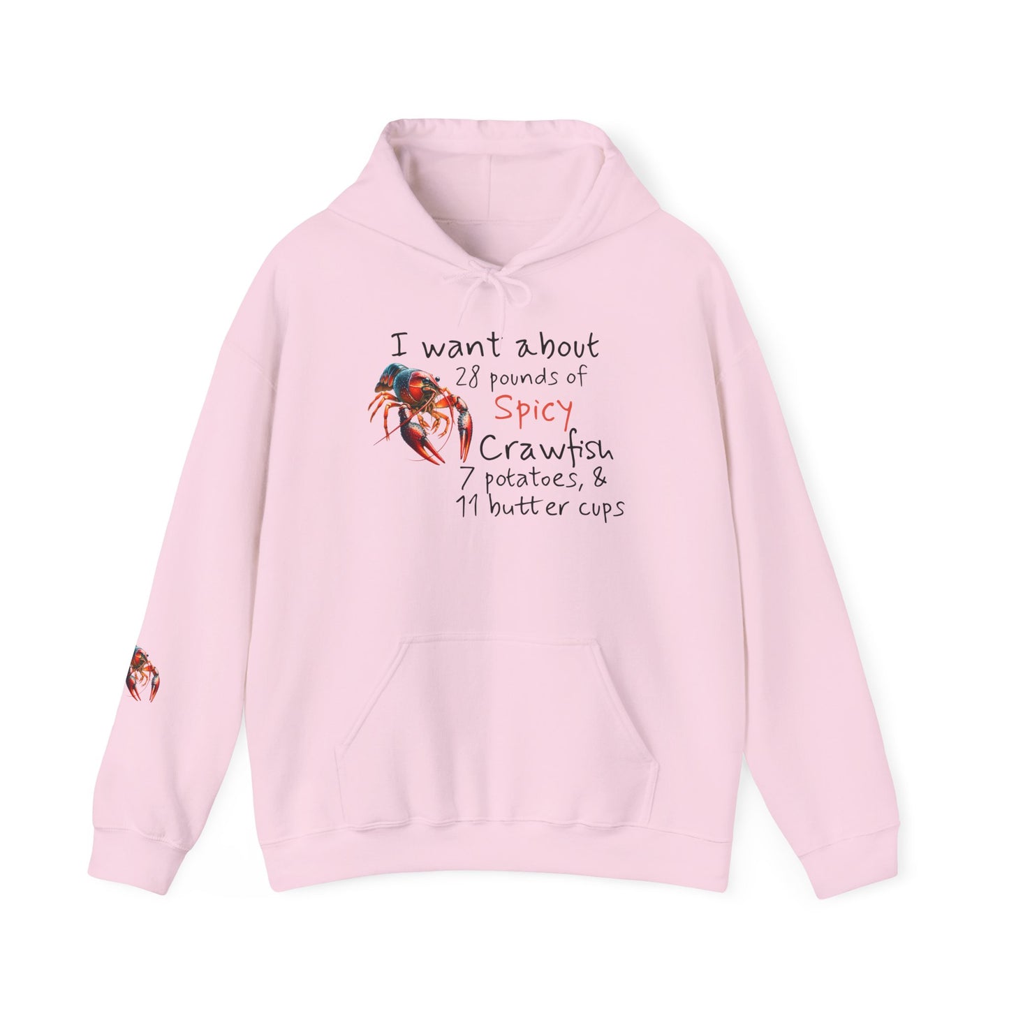 Unisex Heavy Blend™ Hooded Sweatshirt, I Want 28 Pounds of Crawfish Design, Life on the Bayou Collection