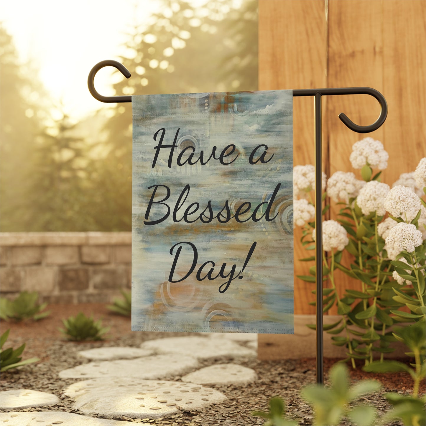 Garden & House Banner, Have a Blessed Day, FrediFreds Home Collection