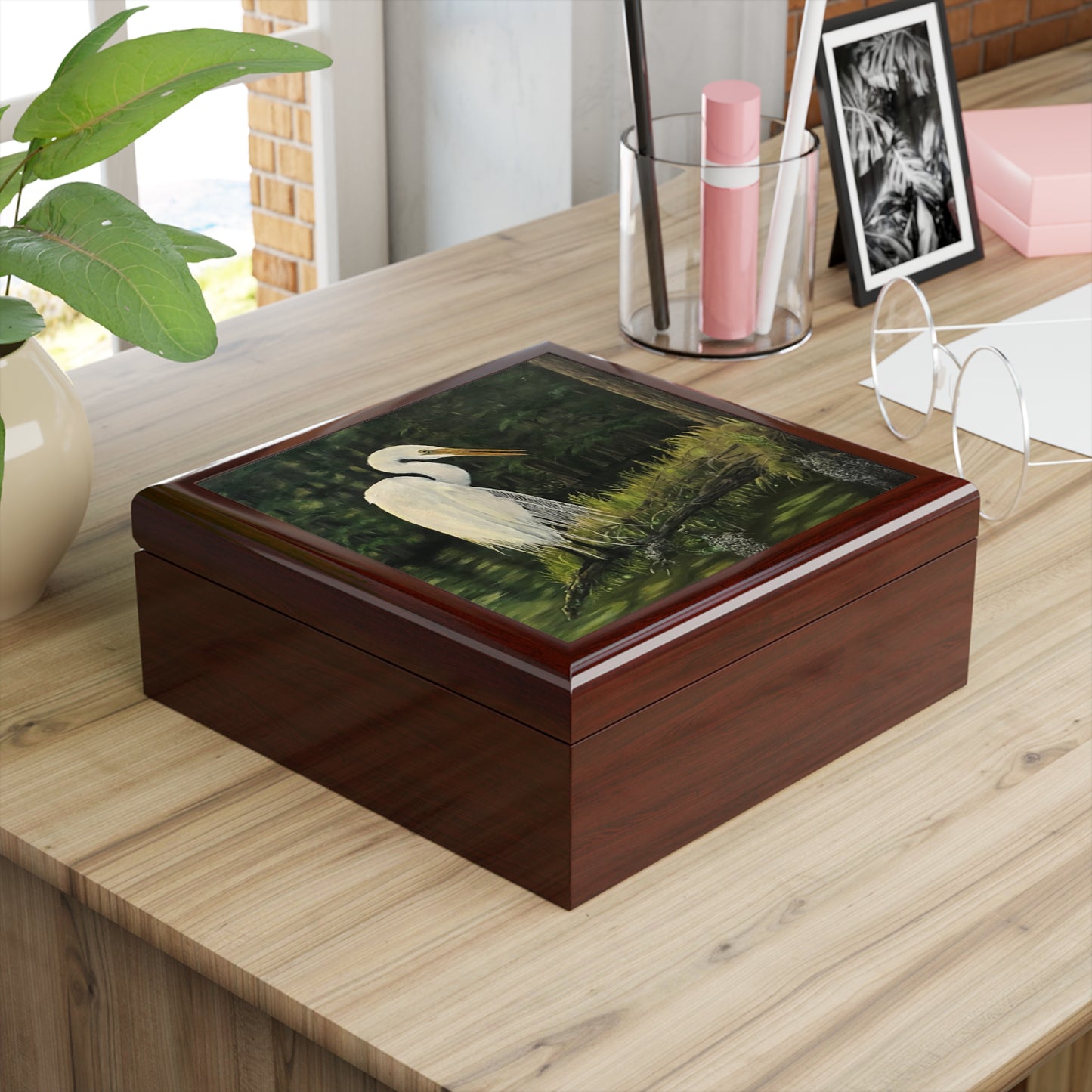 Jewelry Box, Bayou Life, Egret