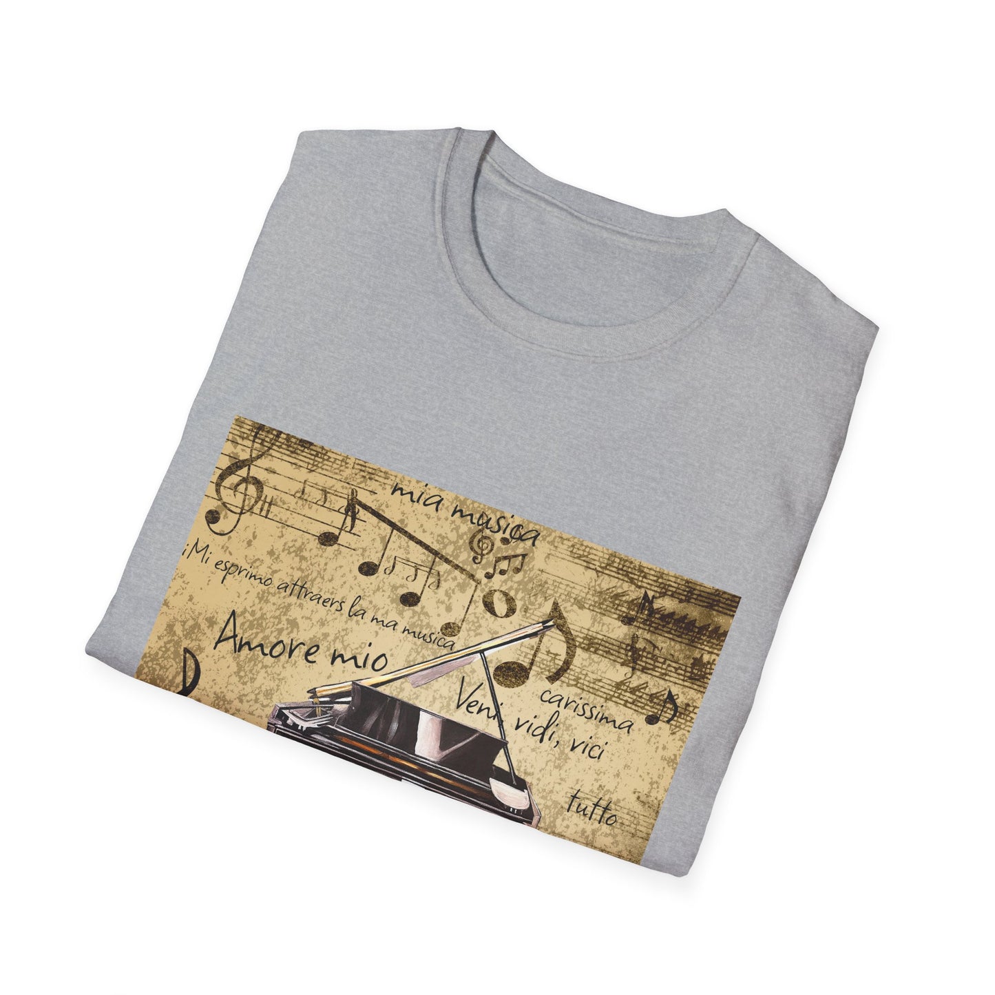 Unisex Softstyle T-Shirt, Pianist, Love Notes, Soul Music