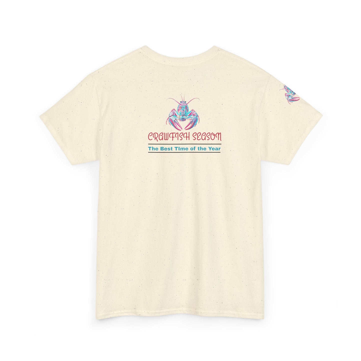 Unisex Heavy Cotton Tee, Abstract Girly Girl's Crawfish Season, Life on the Bayou Collection