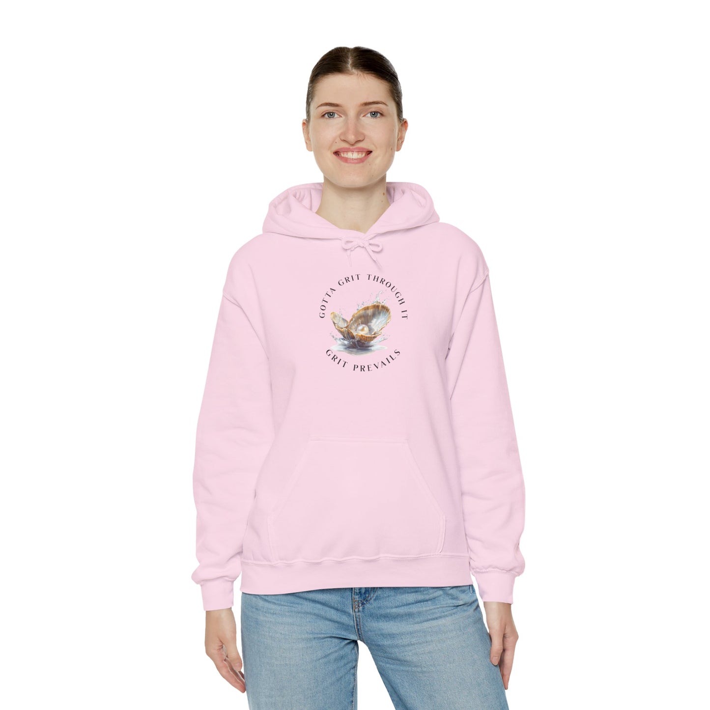 Unisex Heavy Blend™ Hooded Sweatshirt, Grit Prevails, Gotta Grit Through It Collection