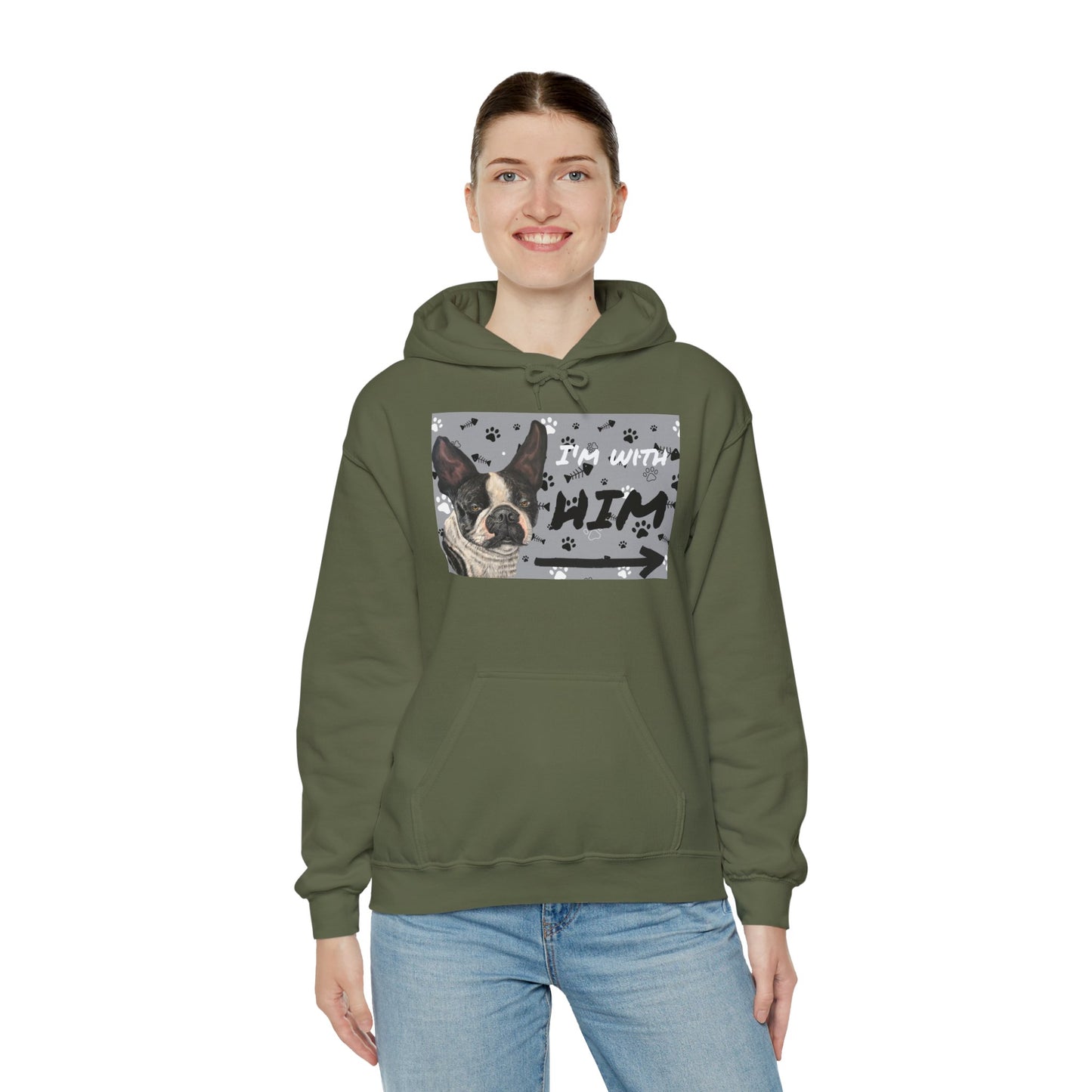 Unisex Heavy Blend™ Friendship Hooded Sweatshirt, I'm Vibing with Them, Max Loves Pookie Collection