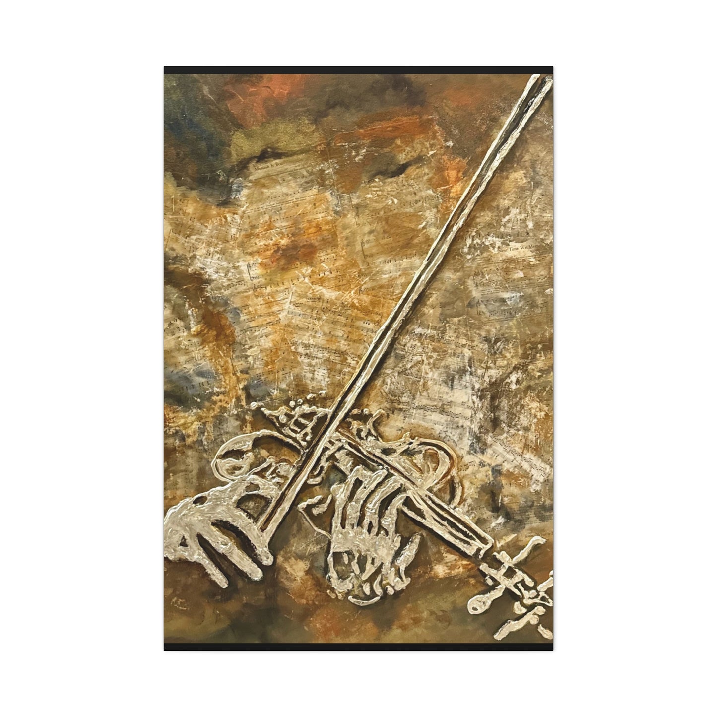 Matte Canvas, Stretched, 1.25", Voila Violin, Orchestra, Artwork, Soul Music Collection