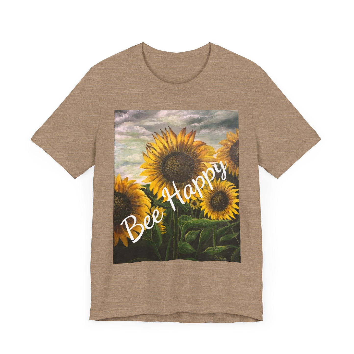 Unisex Jersey Short Sleeve Tee, Sunflowers, FrediFreds Home Collection