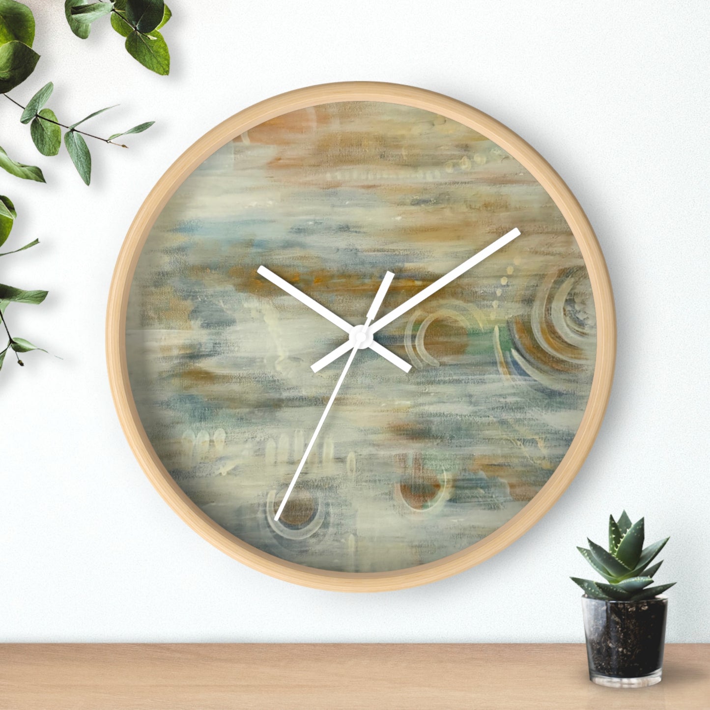 Wall Clock, Abstract Neutrals, FrediFreds Home Collection