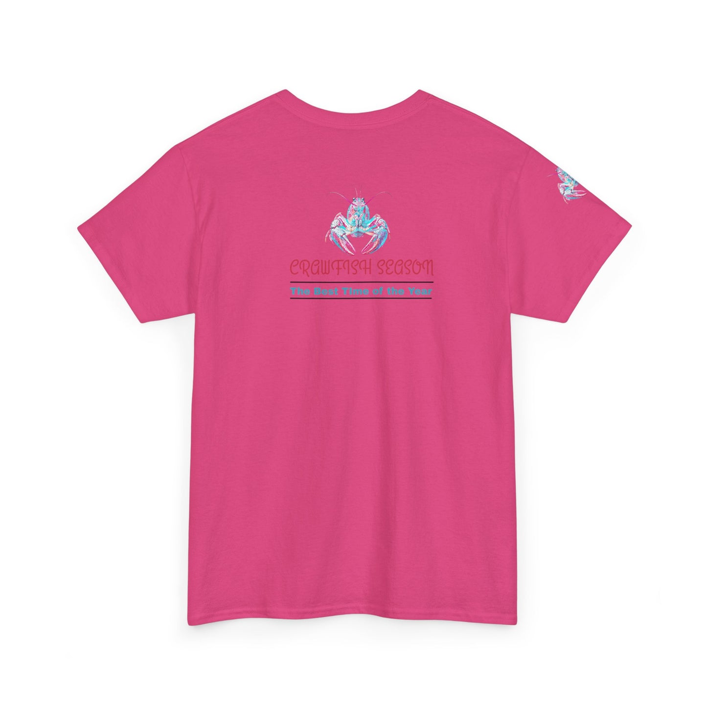 Unisex Heavy Cotton Tee, Abstract Girly Girl's Crawfish Season, Life on the Bayou Collection