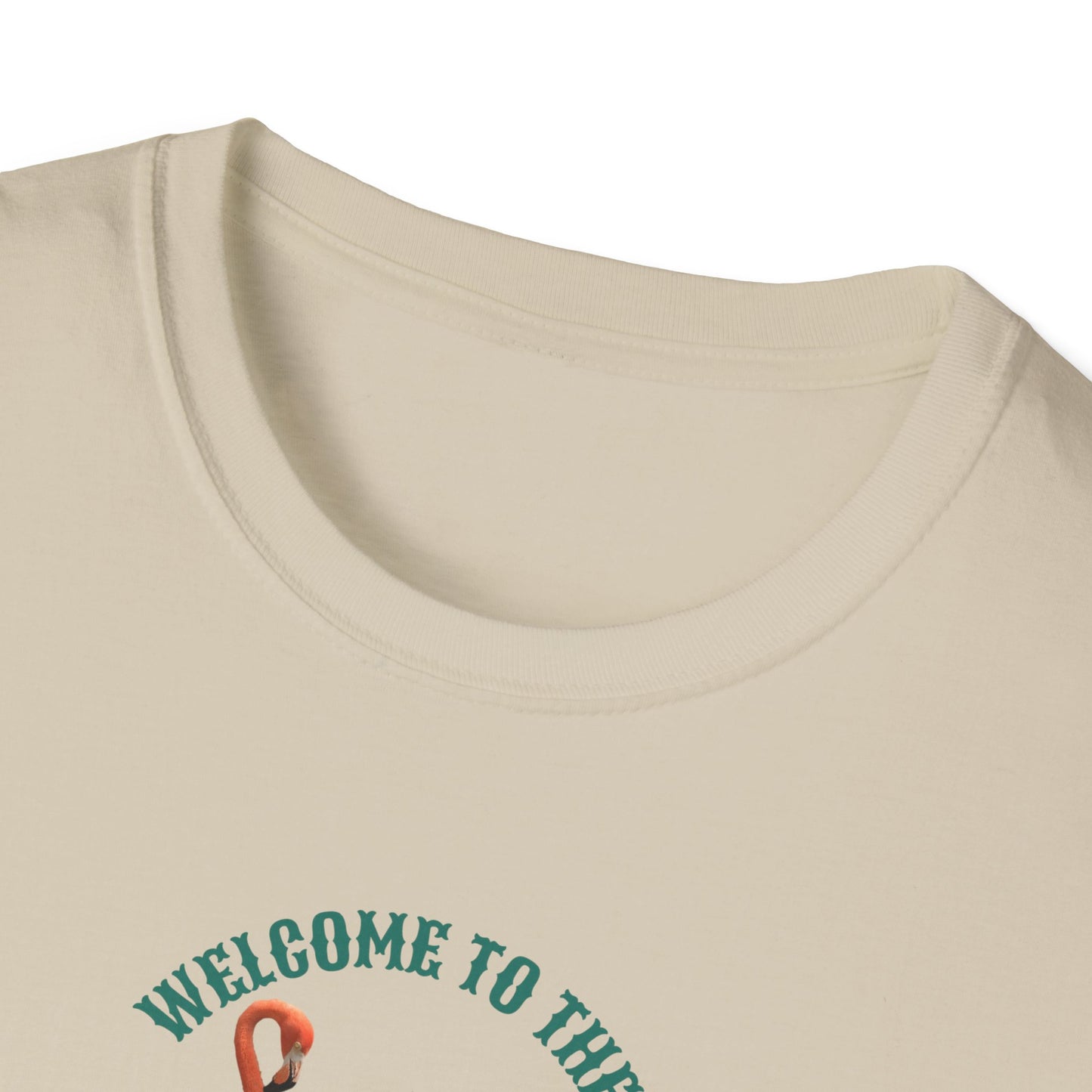 Flamingo Beachwalker Unisex Softstyle T-Shirt, Salt Life & Sunsets Design, Gift Idea, Souvenir, Stylish Tee, Beachwalker Club Collection