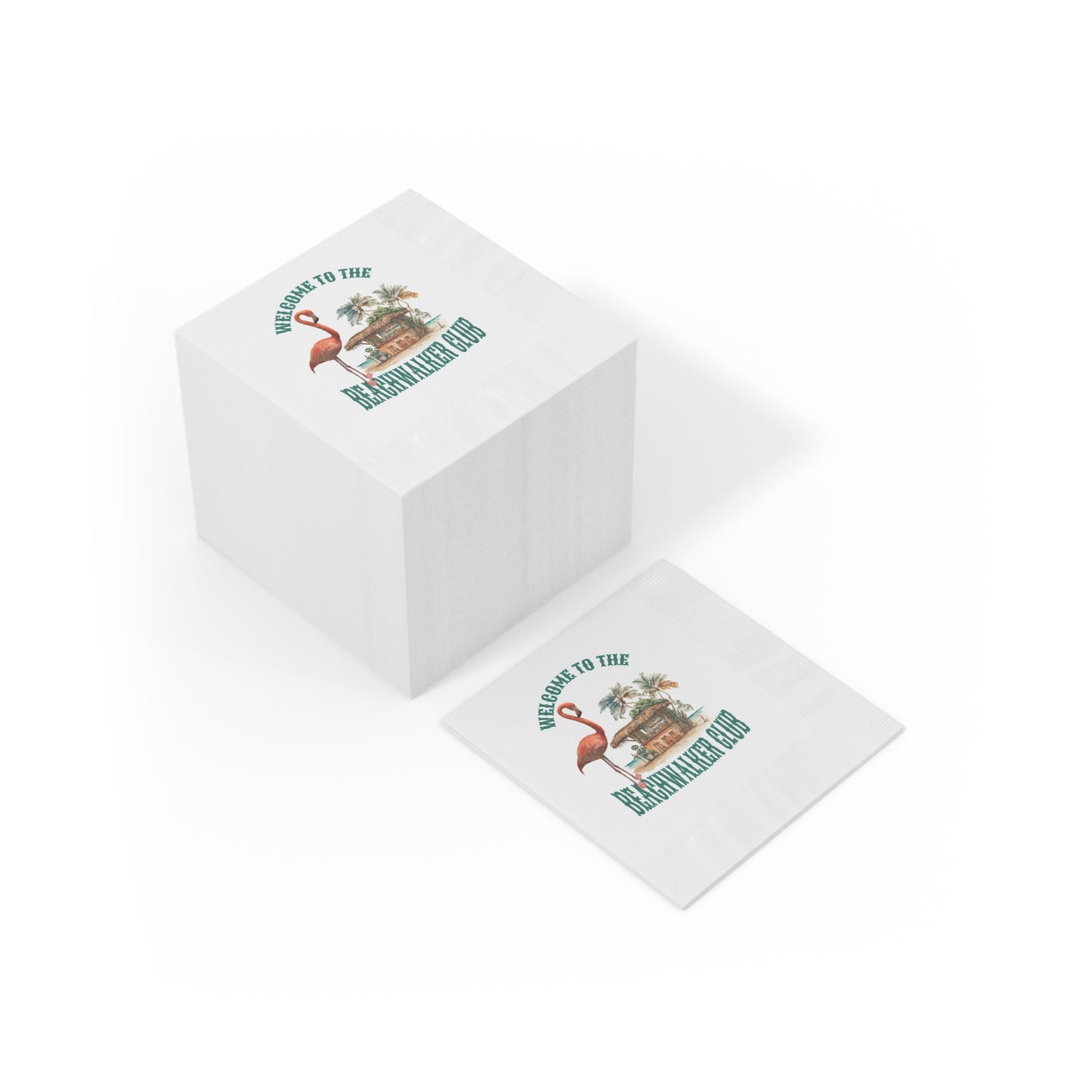 White Coined Napkins, Beachwalker Club Collection