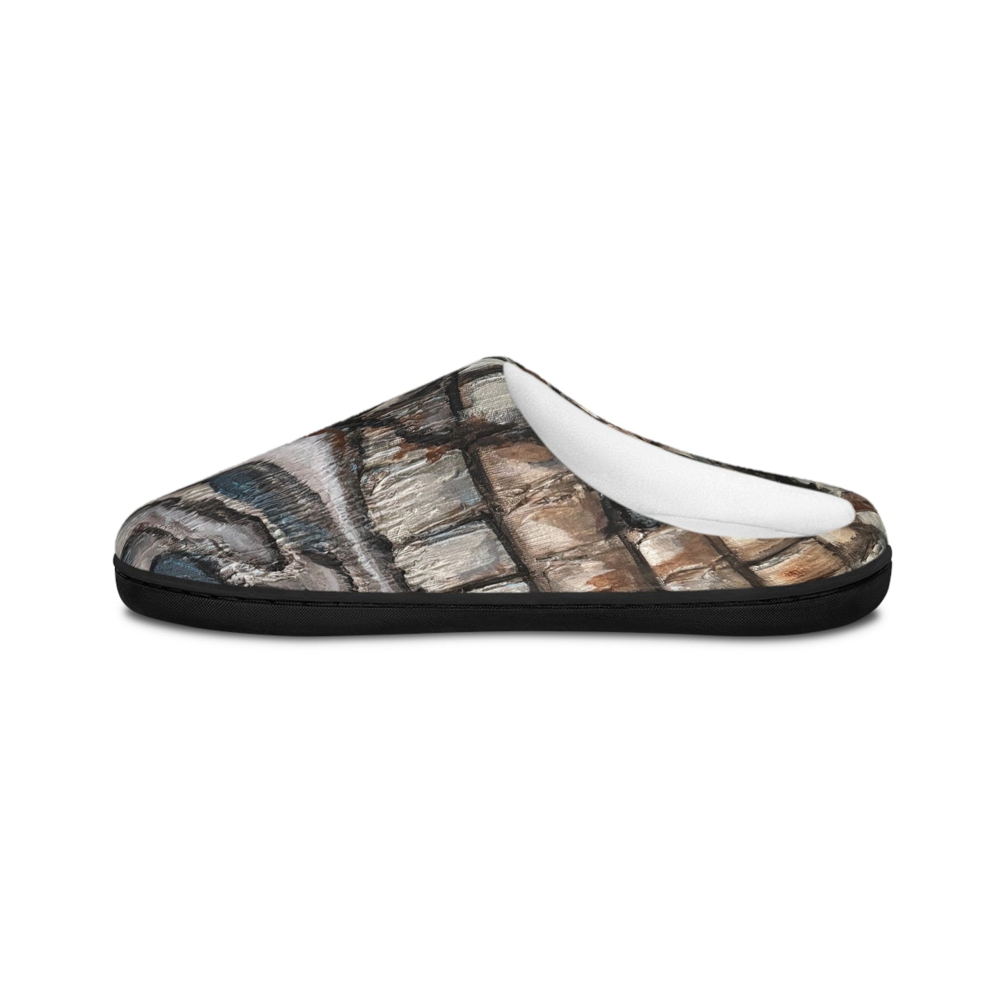 Men's Indoor Slippers, Artsy, Abstract Oyster Shells, FrediFreds Home Collection
