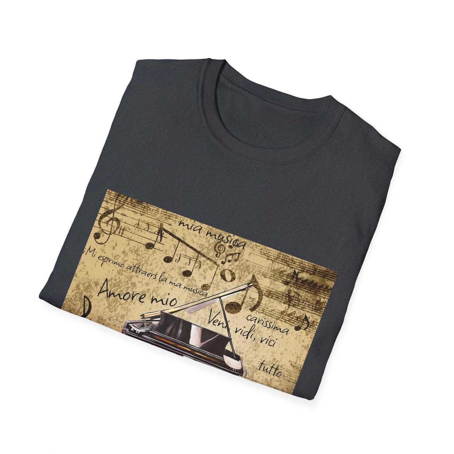 Unisex Softstyle T-Shirt, Pianist, Love Notes, Soul Music