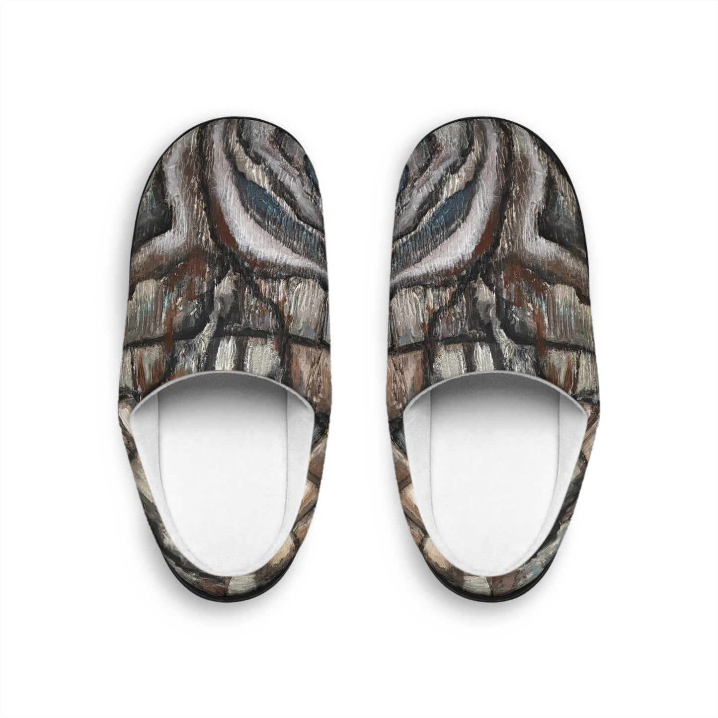 Men's Indoor Slippers, Artsy, Abstract Oyster Shells, FrediFreds Home Collection