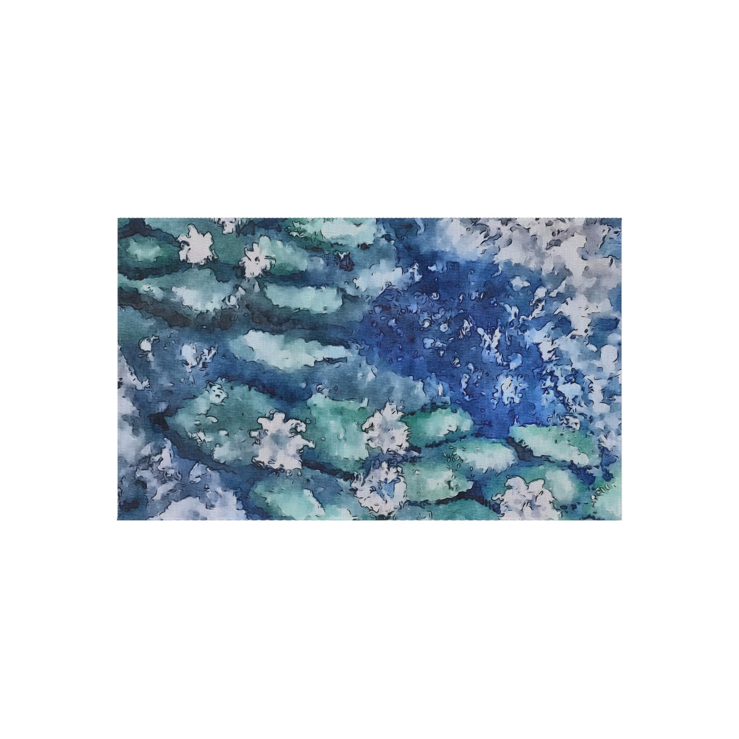 Outdoor Rug, Water Lilies, FrediFreds Home Collection