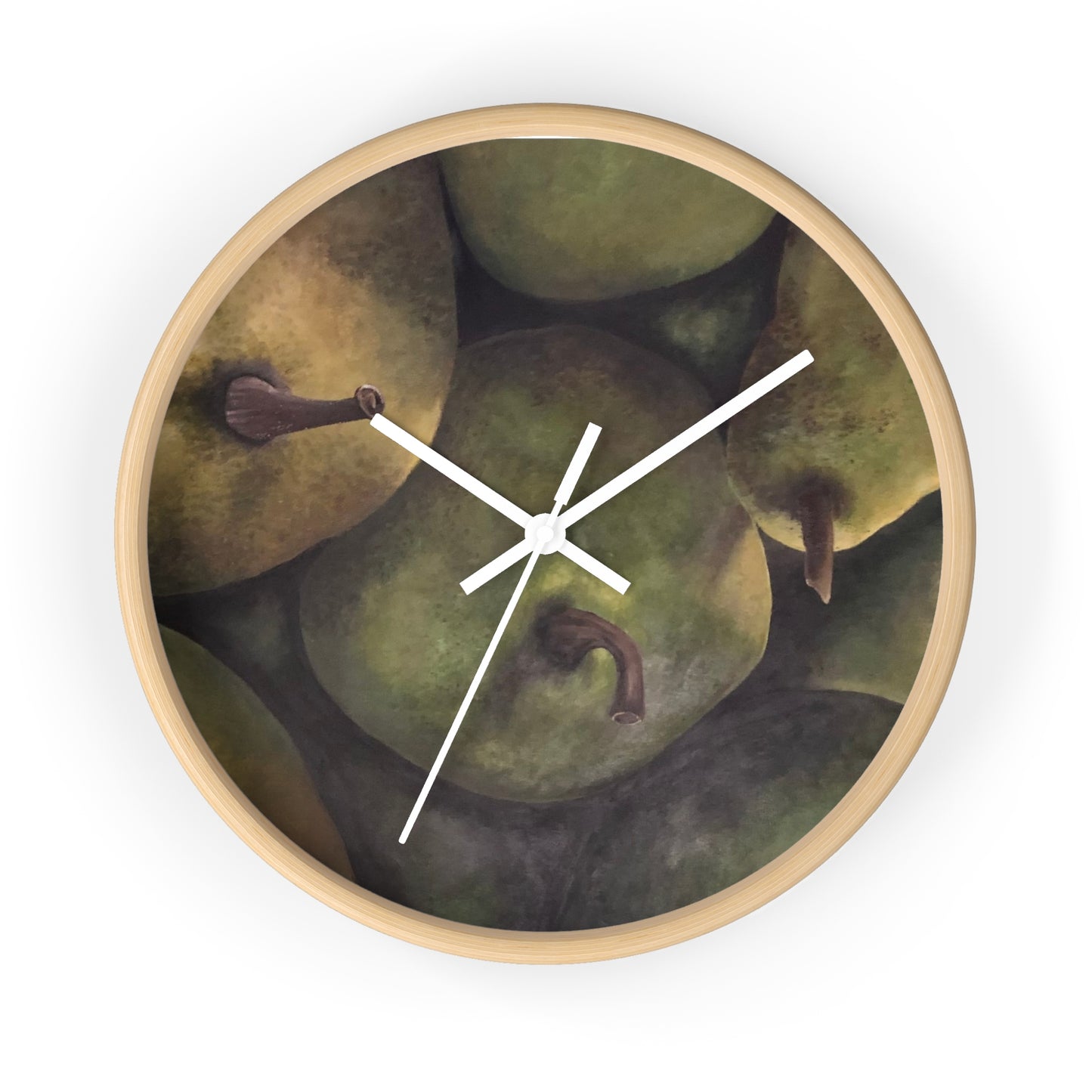 Wall Clock, Pear Delight Print Design, FrediFreds Home Collection