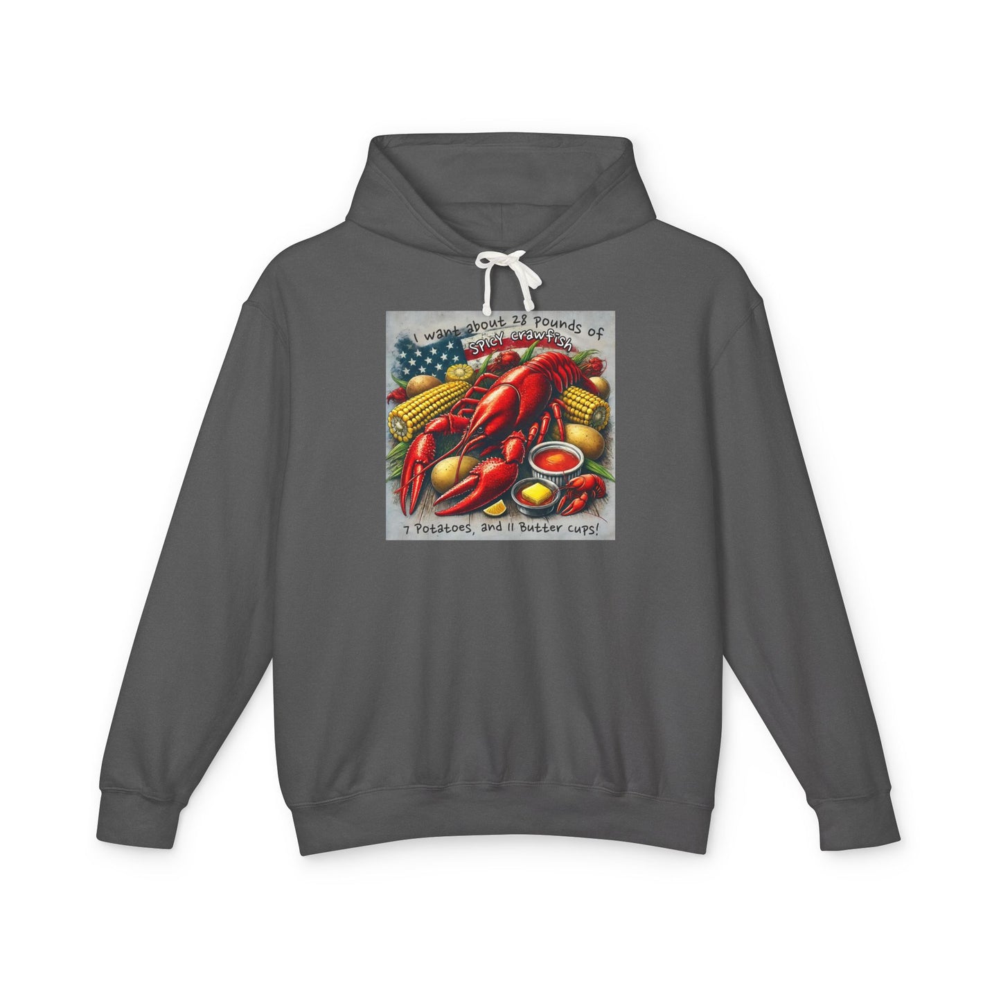 Crawfish Themed Hoodie Sweatshirt, Bayou Life Collection, Louisiana Boil Apparel, Gift for Foodie, Cute Southern Outerwear, Cajun Crawfish