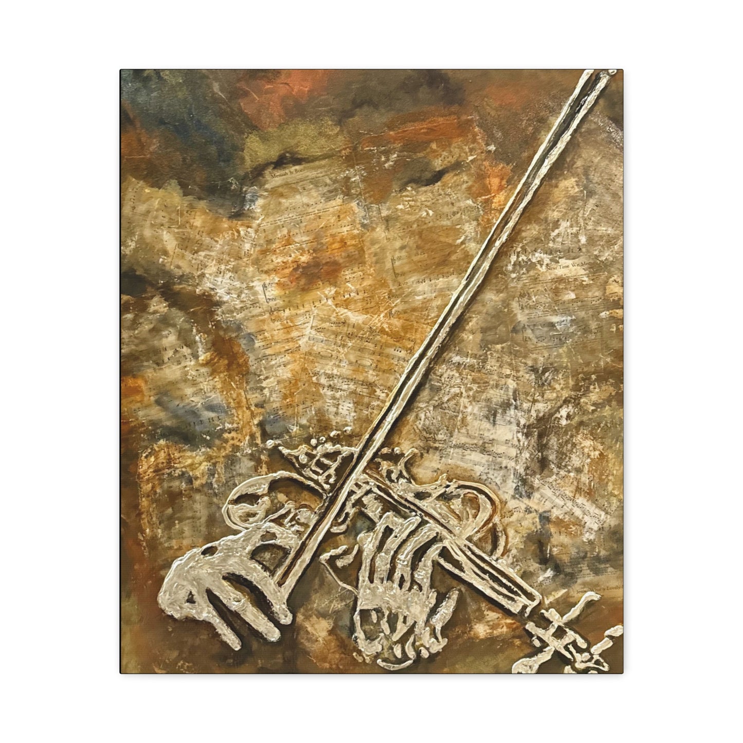Matte Canvas, Stretched, 1.25", Voila Violin, Orchestra, Artwork, Soul Music Collection