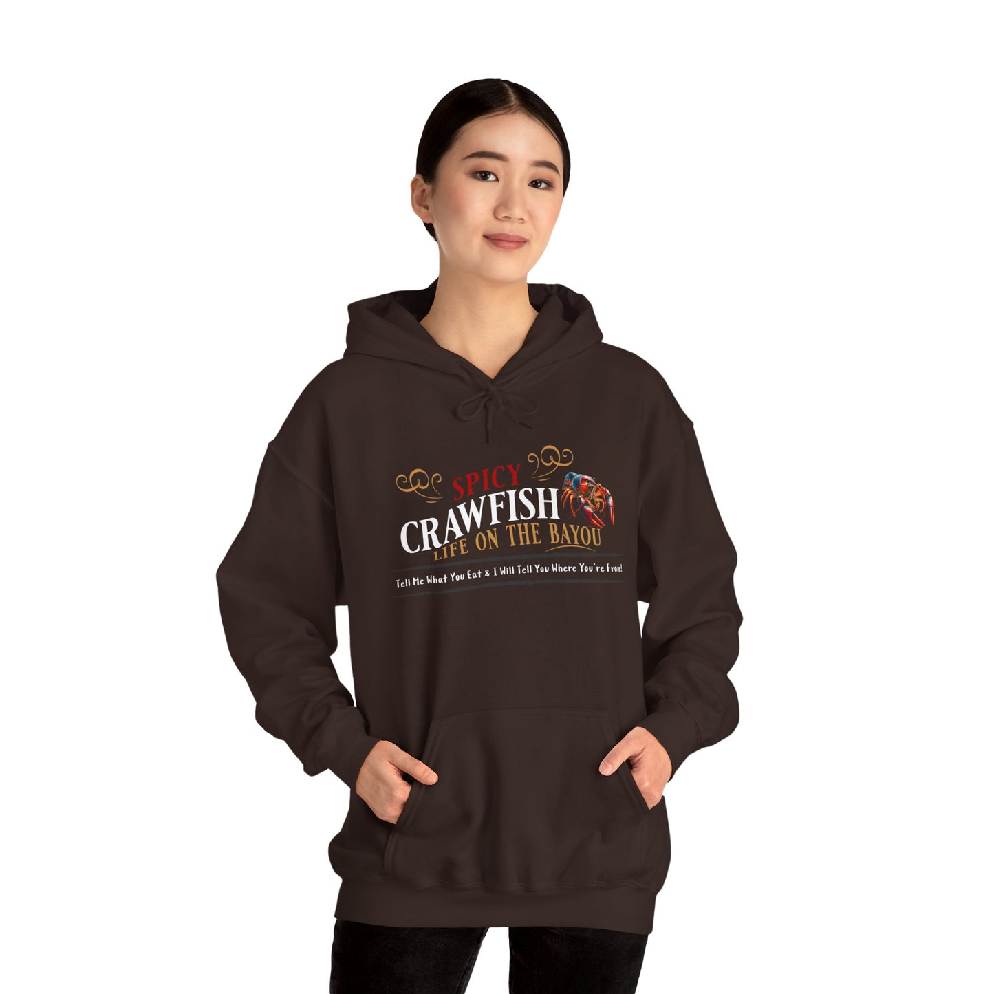 Unisex Heavy Blend™ Hooded Sweatshirt, Spicy Crawfish, Life on the Bayou, Life on the Bayou Collection