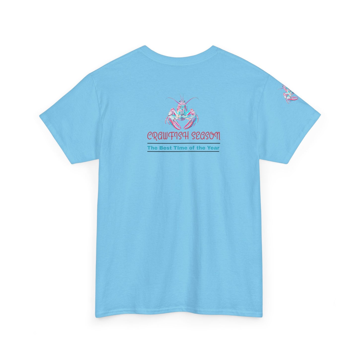 Unisex Heavy Cotton Tee, Abstract Girly Girl's Crawfish Season, Life on the Bayou Collection
