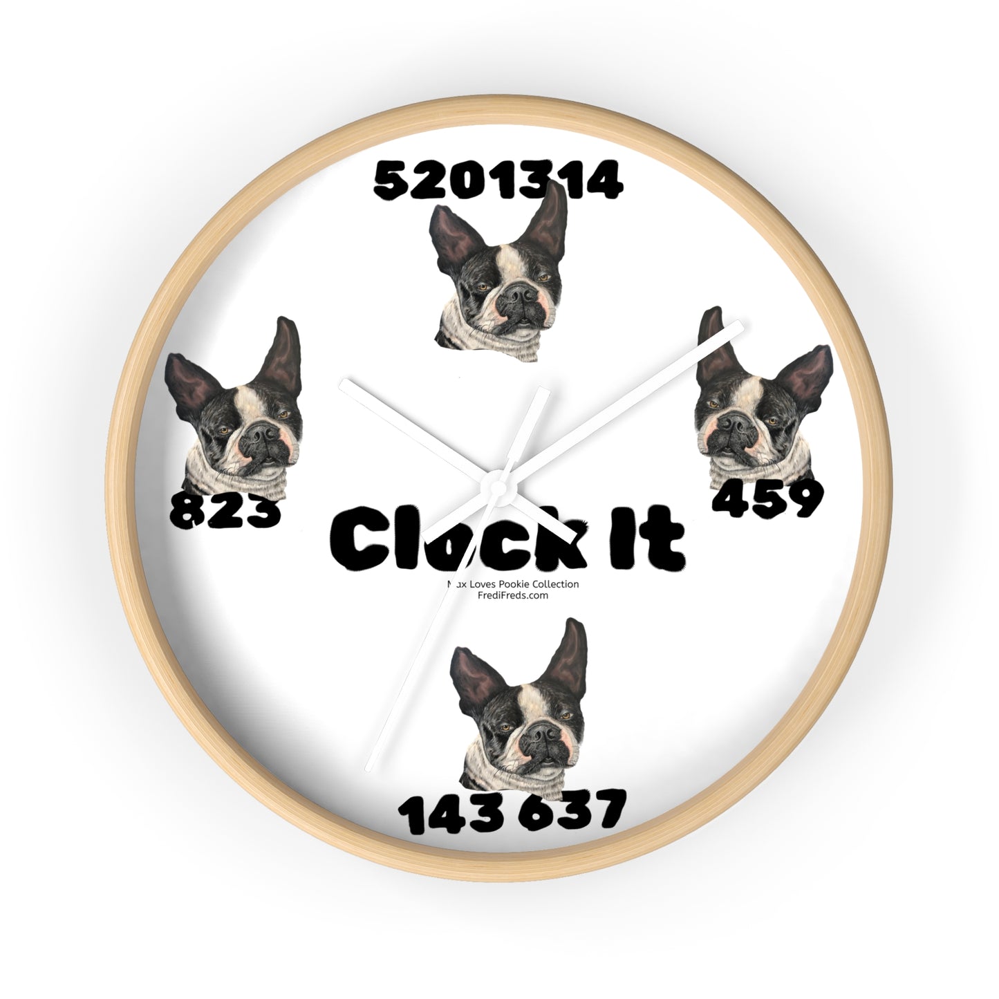 Wall Clock, "Clock It", Humorous, Romantic, Friendship, Max Loves Pookie Collection