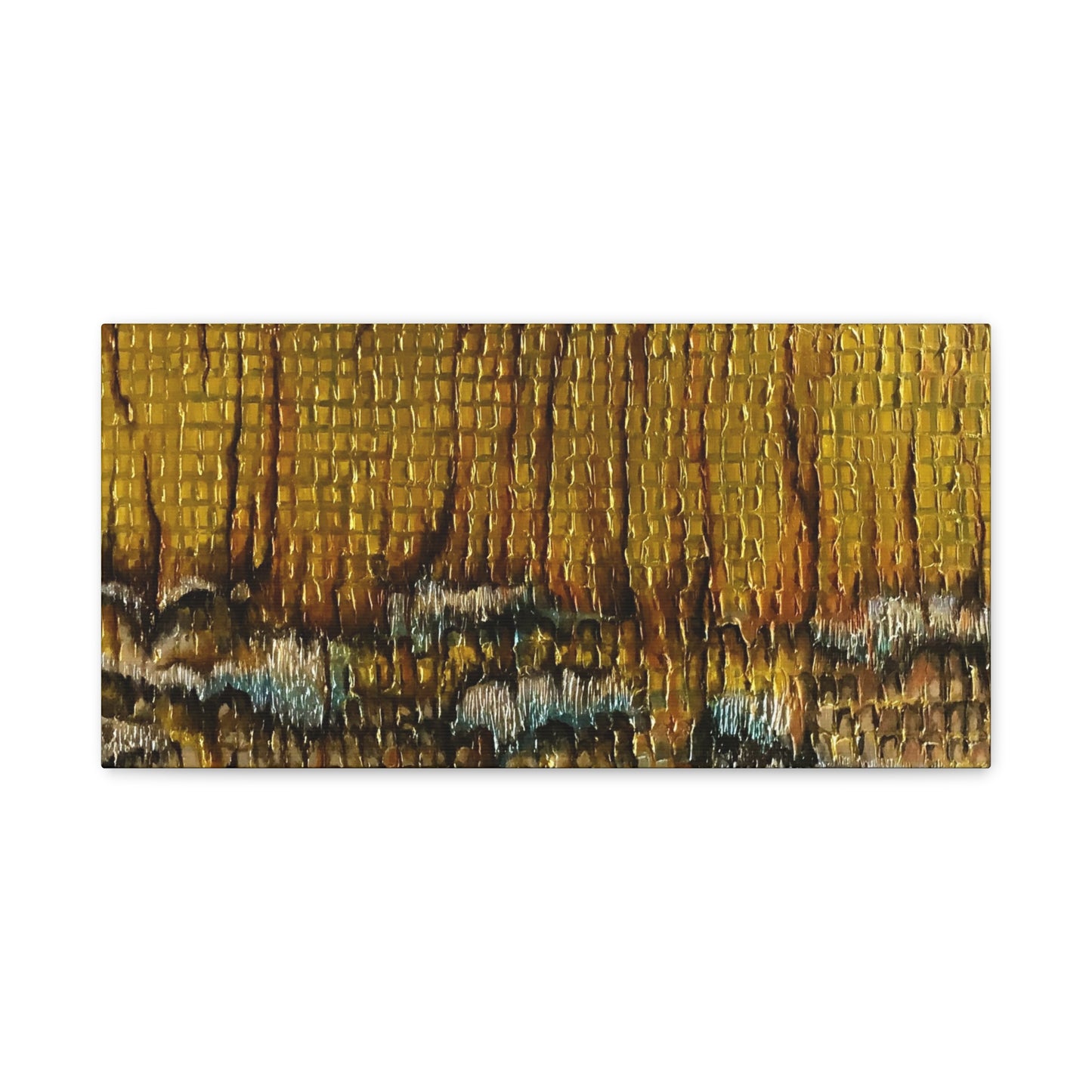 Matte Canvas, Stretched, 1.25", Gold Patina, Artwork, FrediFreds Home Collection