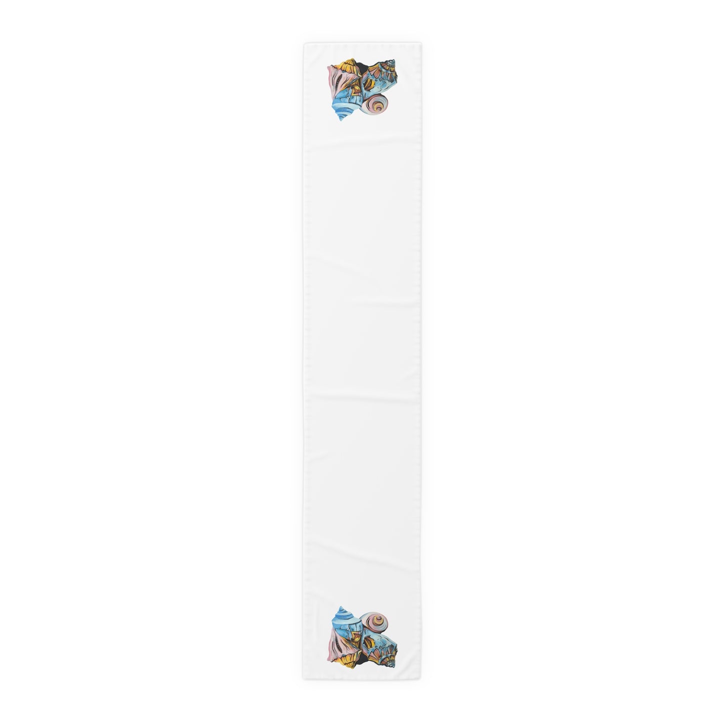 Table Runner (Cotton, Poly), Artsy Pastel Beach Shells, Beachwalker Club Collection