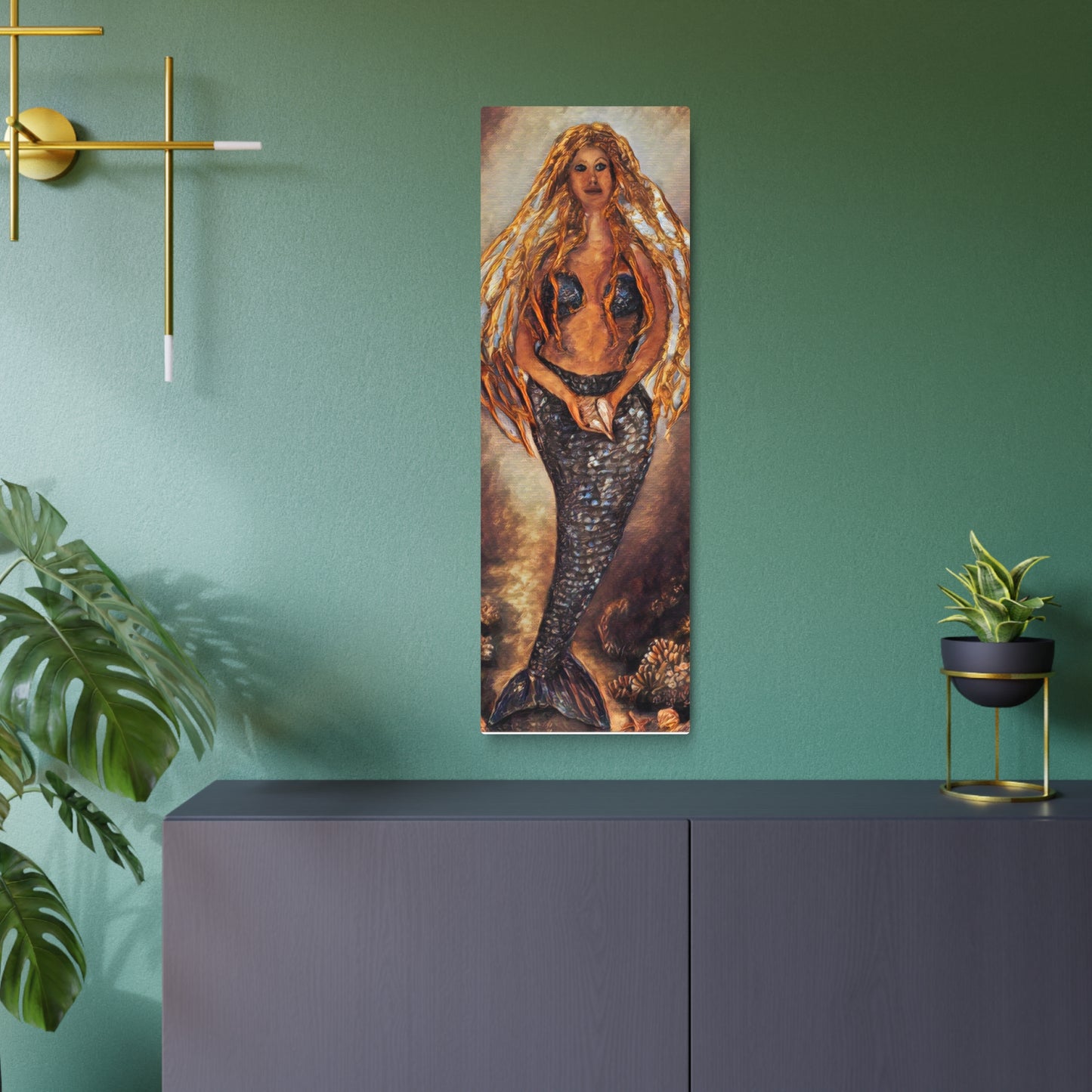 Metal Art Sign, Iva by the Sea, Mermaid Evening, Beachwalker Club Collection