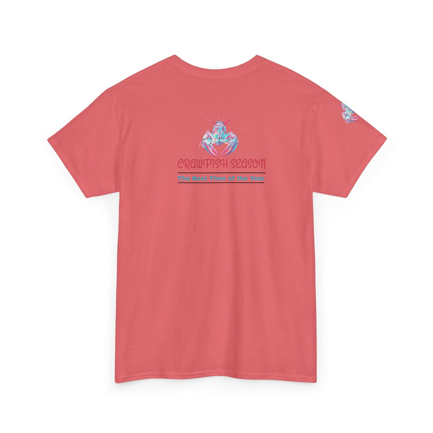 Unisex Heavy Cotton Tee, Abstract Girly Girl's Crawfish Season, Life on the Bayou Collection