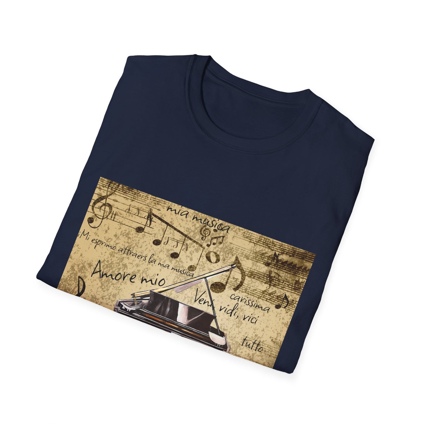 Unisex Softstyle T-Shirt, Pianist, Love Notes, Soul Music