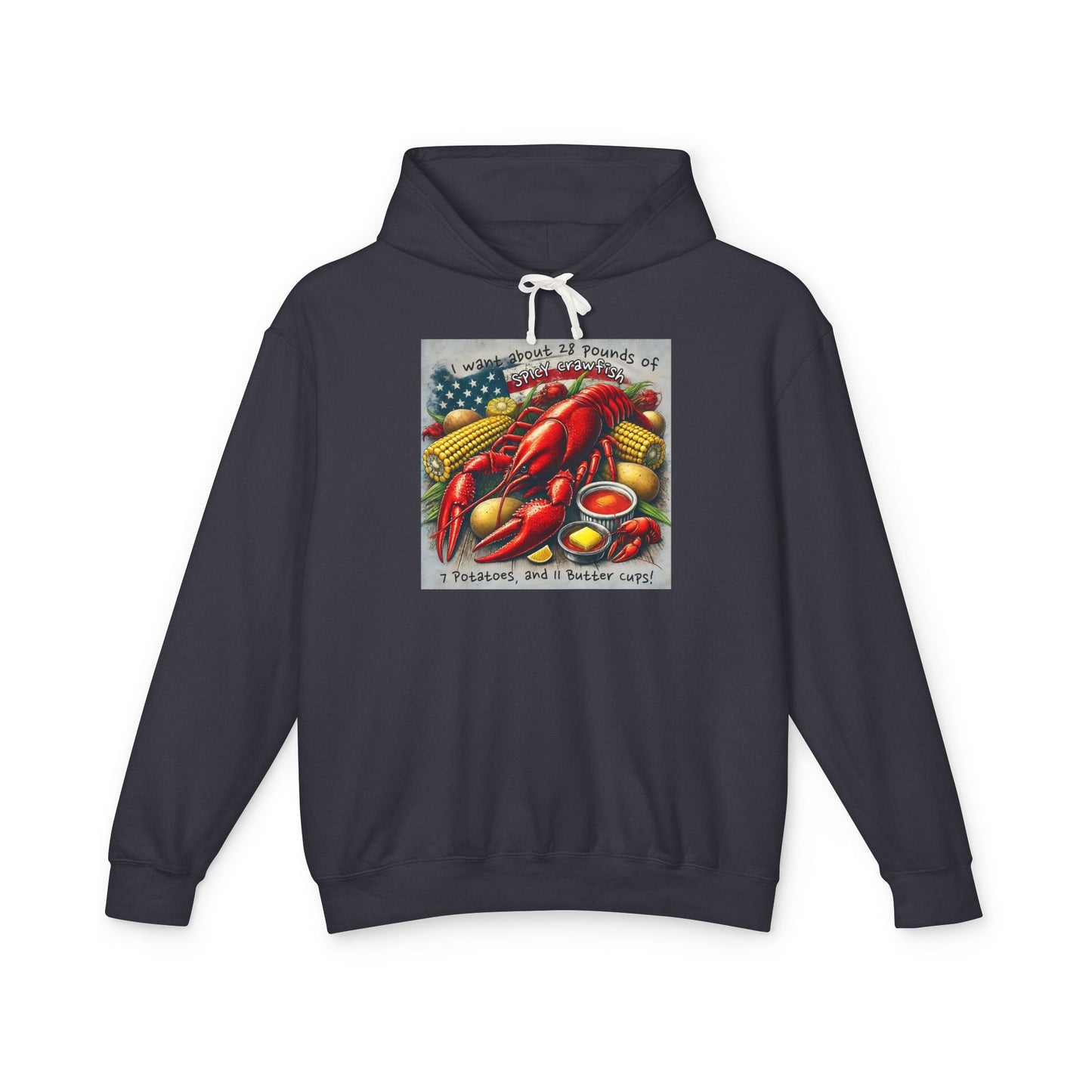 Crawfish Themed Hoodie Sweatshirt, Bayou Life Collection, Louisiana Boil Apparel, Gift for Foodie, Cute Southern Outerwear, Cajun Crawfish