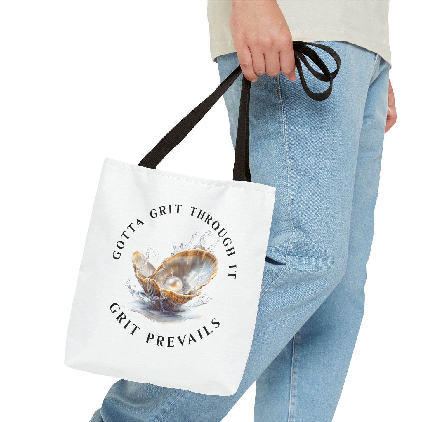 Tote Bag (AOP) "Gotta Grit Through It"