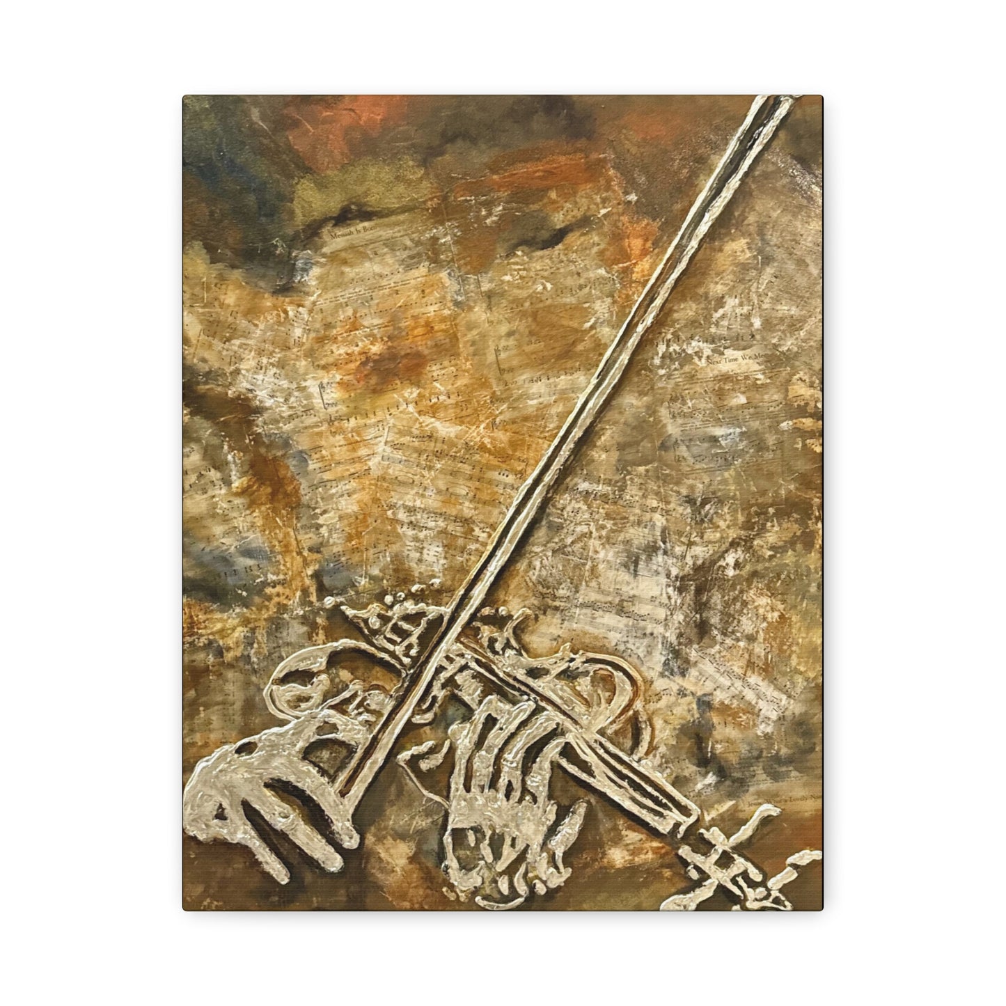 Matte Canvas, Stretched, 1.25", Voila Violin, Orchestra, Artwork, Soul Music Collection