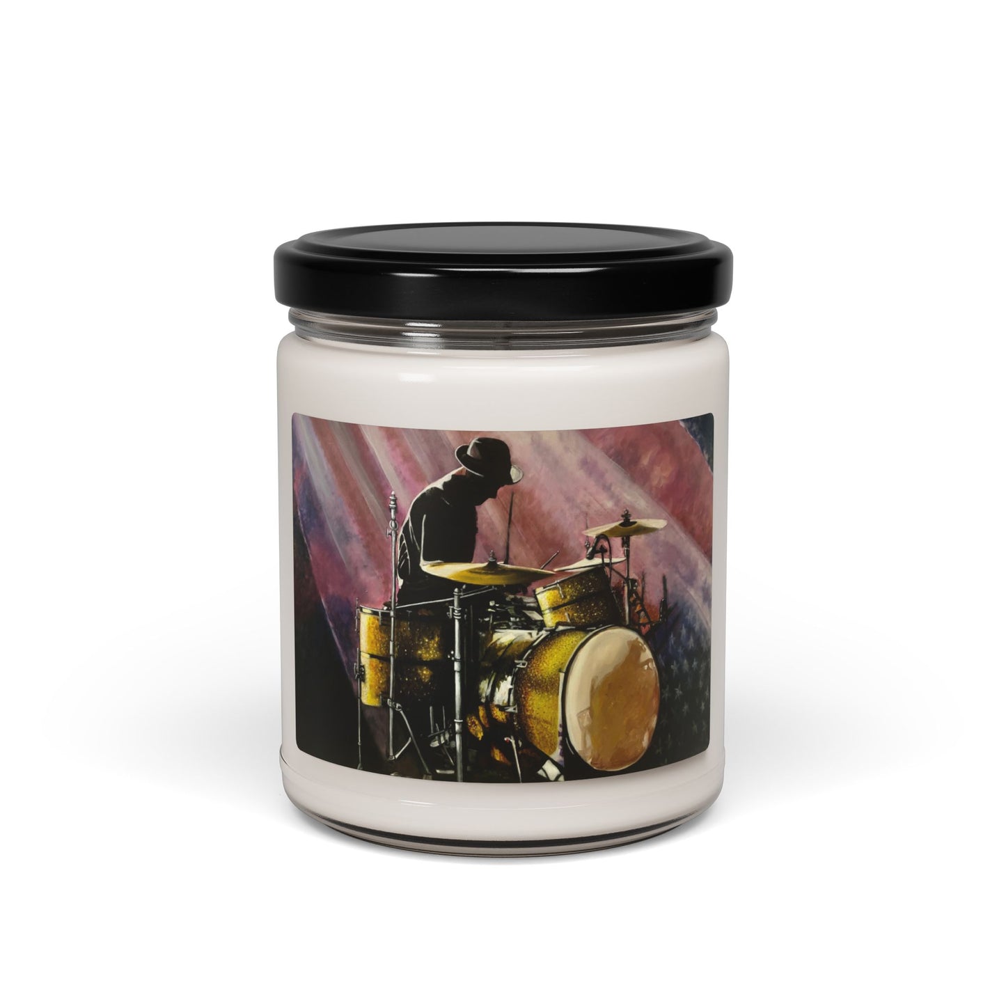 Scented Soy Candle, 9oz, Drummer, Music Themed, Soul Music Collectin